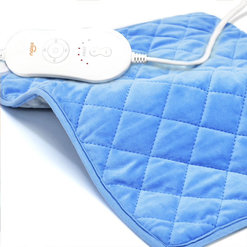 nalax Auto Off Electric Pain Relief Heating Pad with 6 Heat Settings, Dark Blue