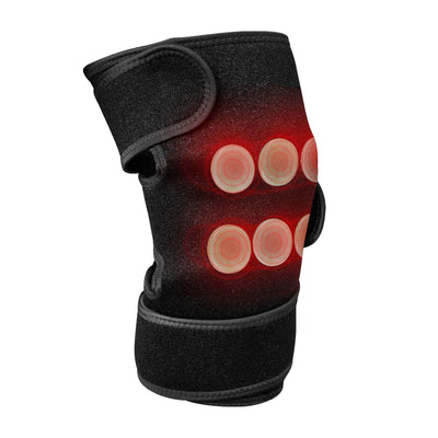 UTK Heated Knee Brace and Wrap with Jade Stones and Far Infrared Rays, Black