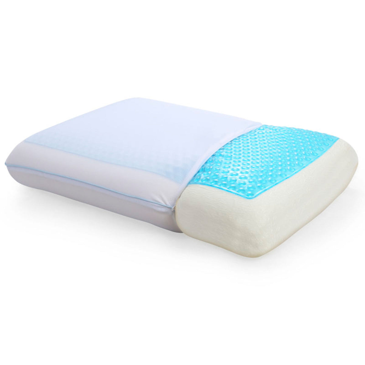 Classic Brands Medium Firm Reversible Cool Gel Memory Foam Pillow, Standard Size