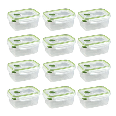 Sterilite 4.5 Cup Rectangle UltraSeal Food Storage Container, Green (12 Pack)