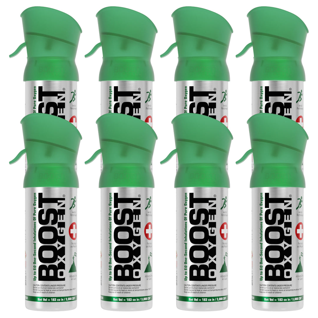 Boost Oxygen Pocket Size 3 Liter Respiratory Support Canister, Natural (8 Pack) - VMInnovations