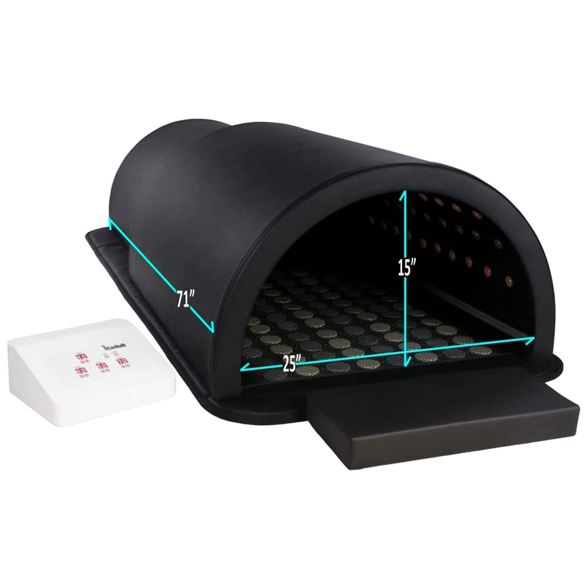 1Love Health Luxor Zero 360 Degree Far Infrared Sauna Dome with Mat and Stones