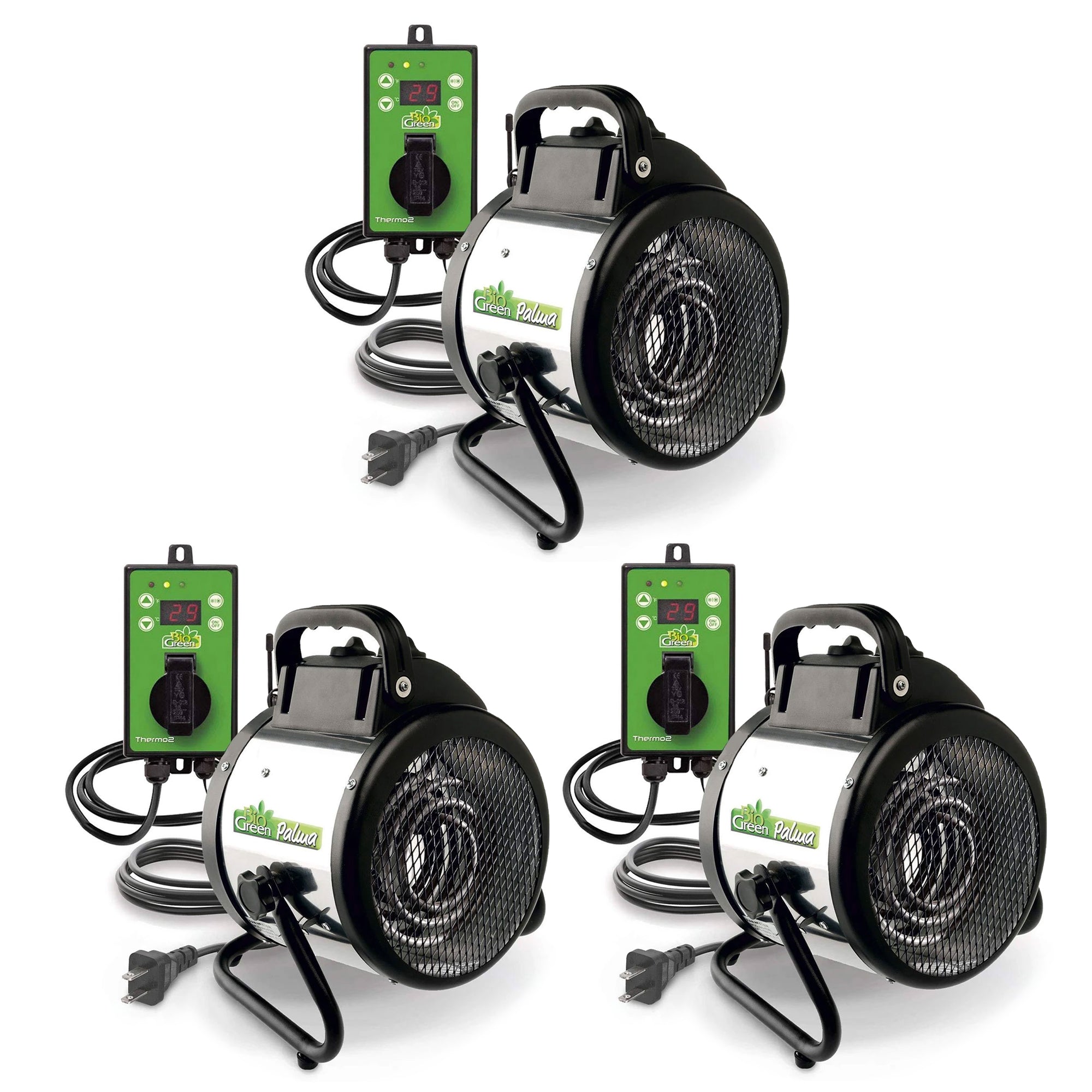 Bio Green Palma Greenhouse Space Heater w/Digital Thermostat, 120 Sq Ft (3 Pack)