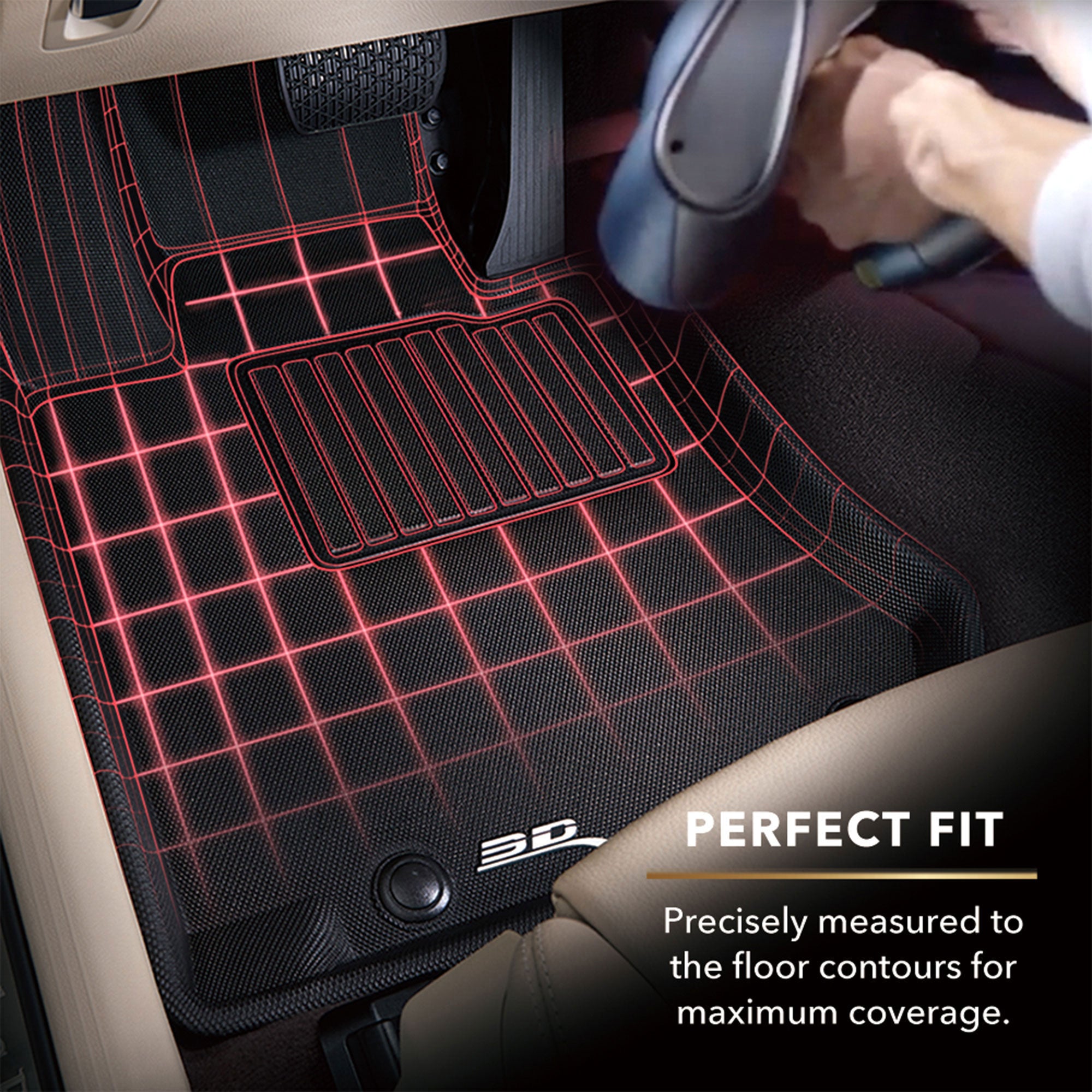 3D MAXpider Kagu Series 2 Piece Front Floor Mats, 2014-2018 BMW X5 (Open Box)