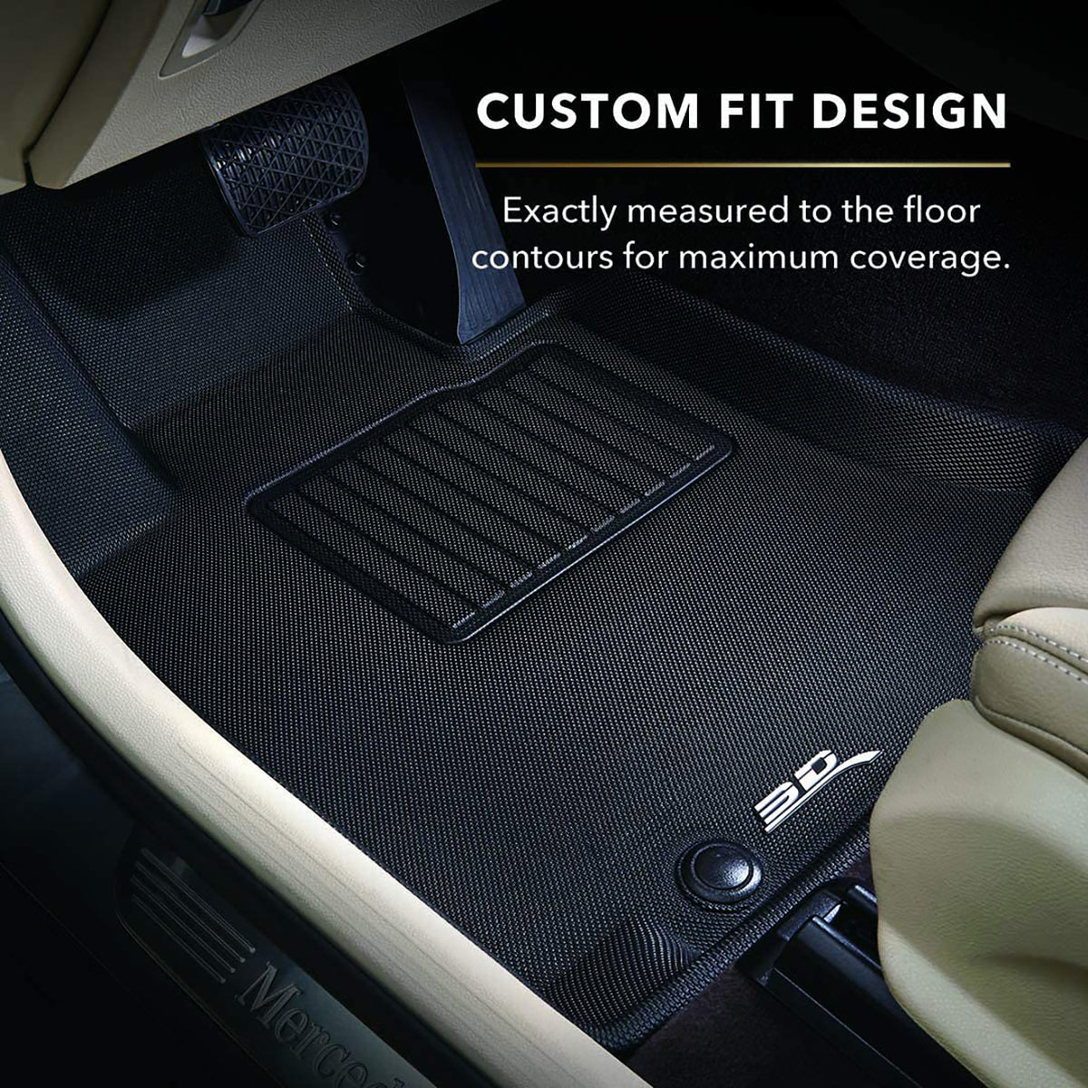 3D MAXpider Kagu Series Second Row Mat, 12-19 Tesla Model S, Black (Open Box)
