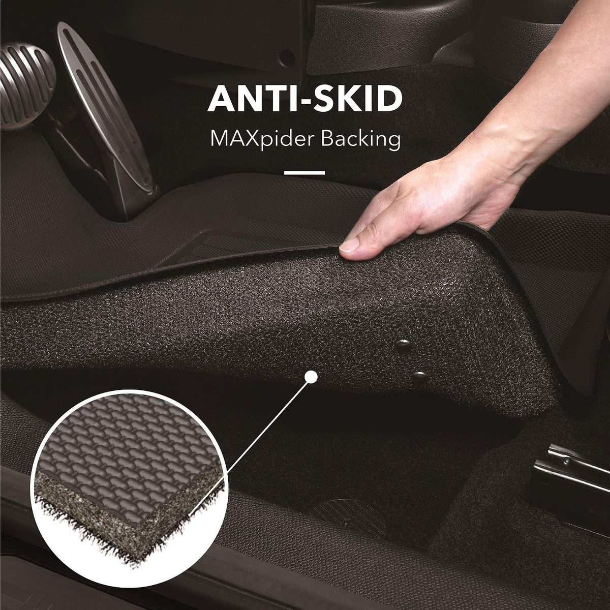 3D MAXpider Kagu Series Second Row Mat, 12-19 Tesla Model S, Black (Open Box)
