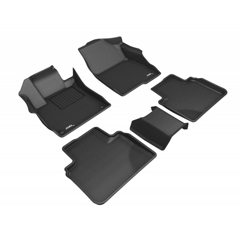 3D MAXpider Kagu Floor Mat Set, 2018-2021 Honda Accord, 1st & 2nd Row Set, Black