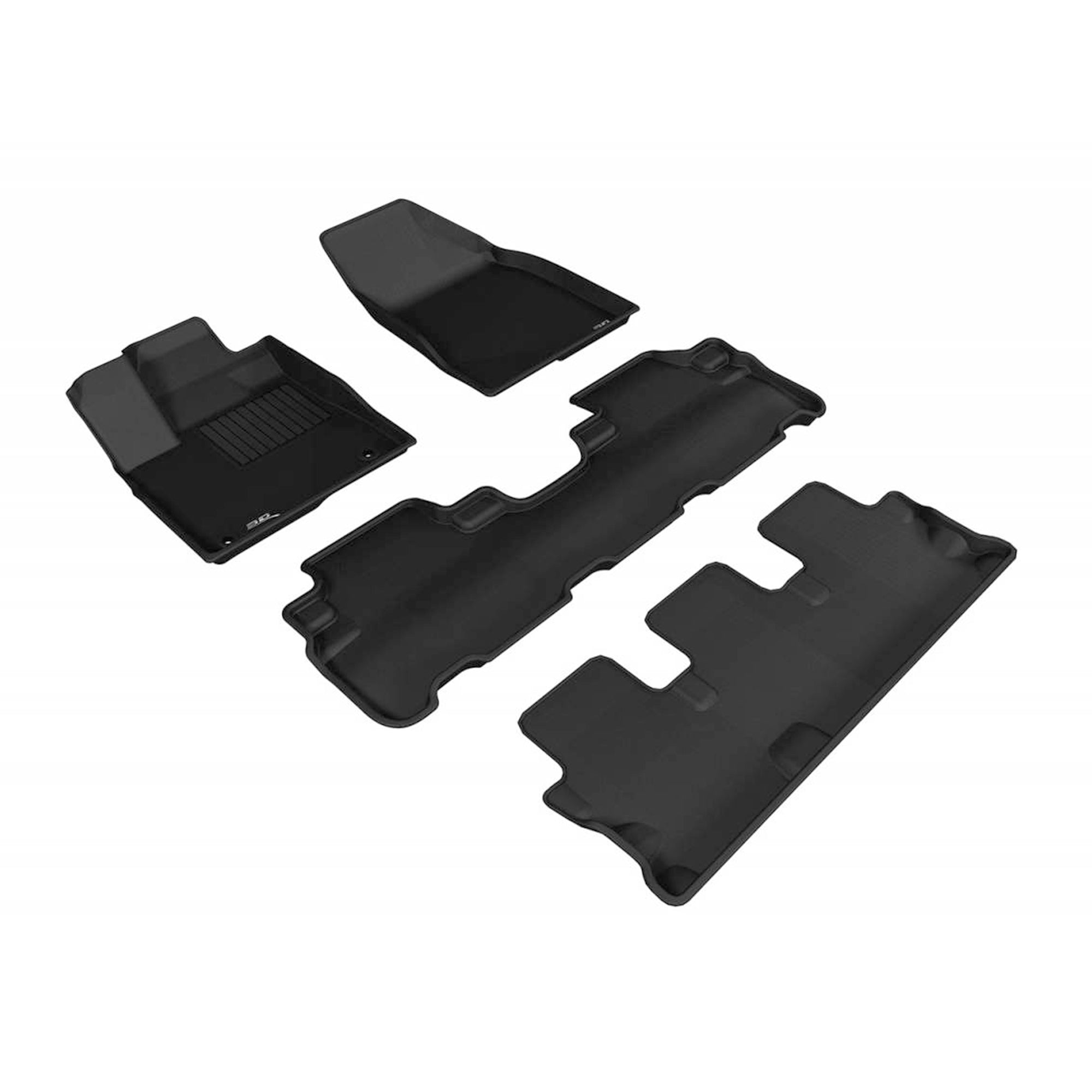 3D Kagu Series Complete Floor Mat Set, 14-19 Toyota Highlander, Black (Used) - VMInnovations