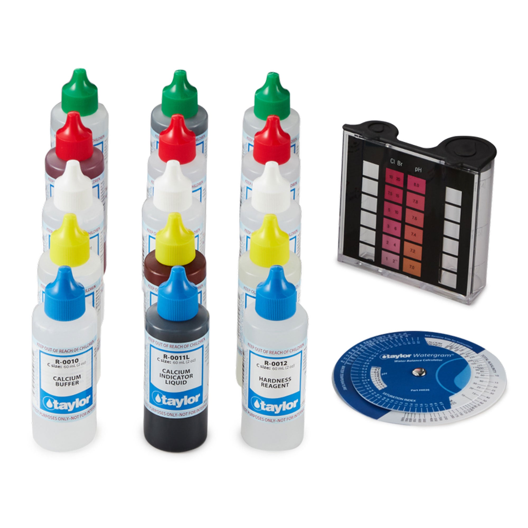 Taylor K-2005C 2000 Service Complete Swimming Pool Bromine Chlorine pH Test Kit - VMInnovations