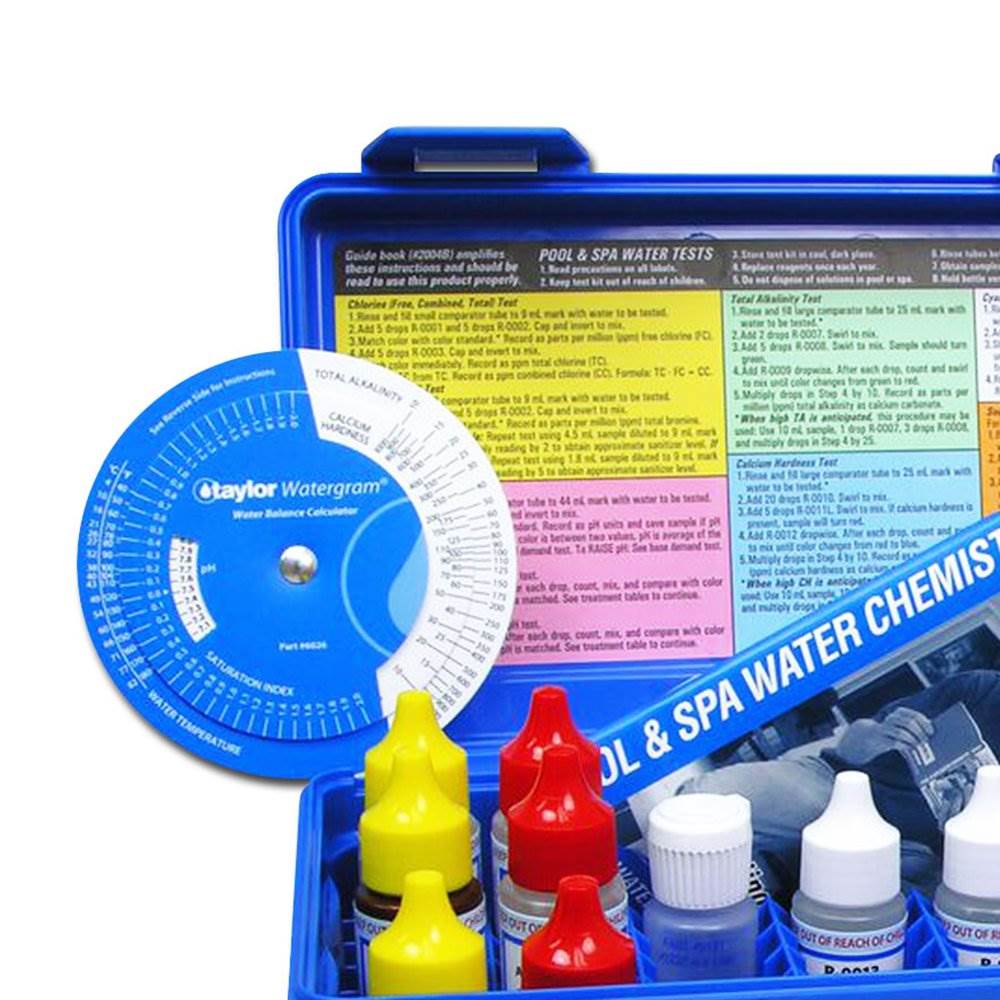Taylor Swimming Pool Chlorine Bromine Alkalinity Hardness pH DP Test Kit (2) - VMInnovations