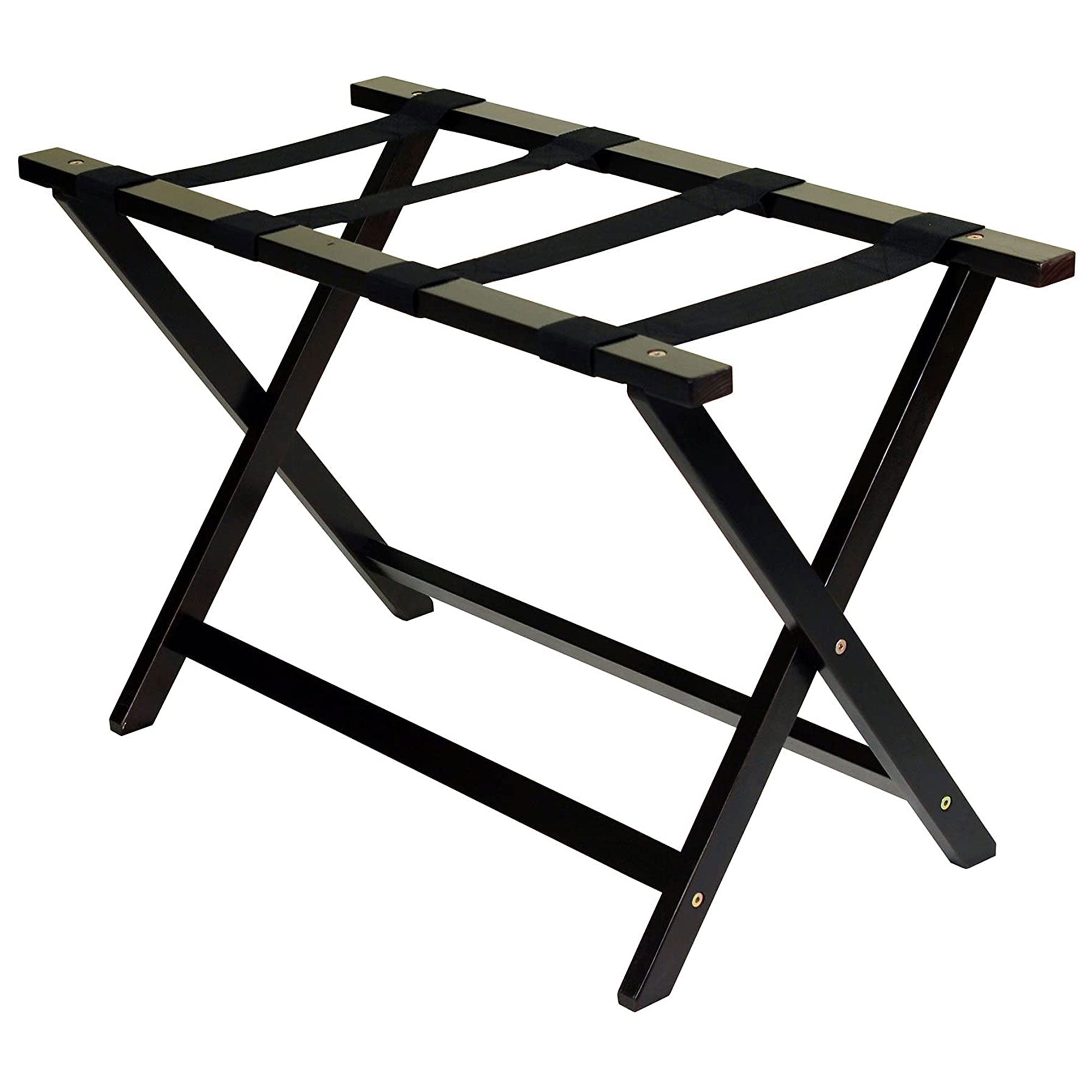 Casual Home 30 Inch Wide Heavy Duty Extra Wide Foldable Luggage Rack, Espresso