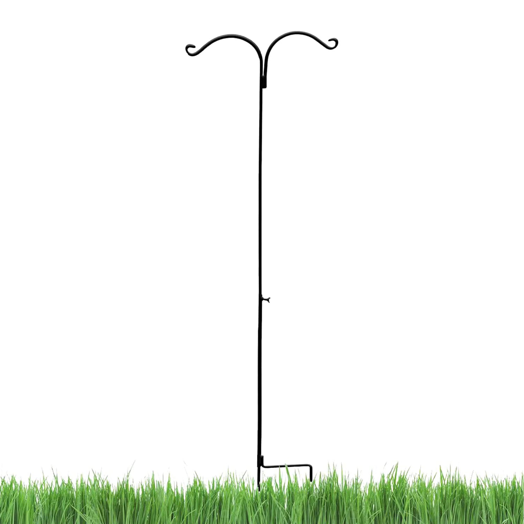 Ashman Premium Steel Ground Stake Shepherd's Hook 65 Inch Dual Sided (Open Box) - VMInnovations