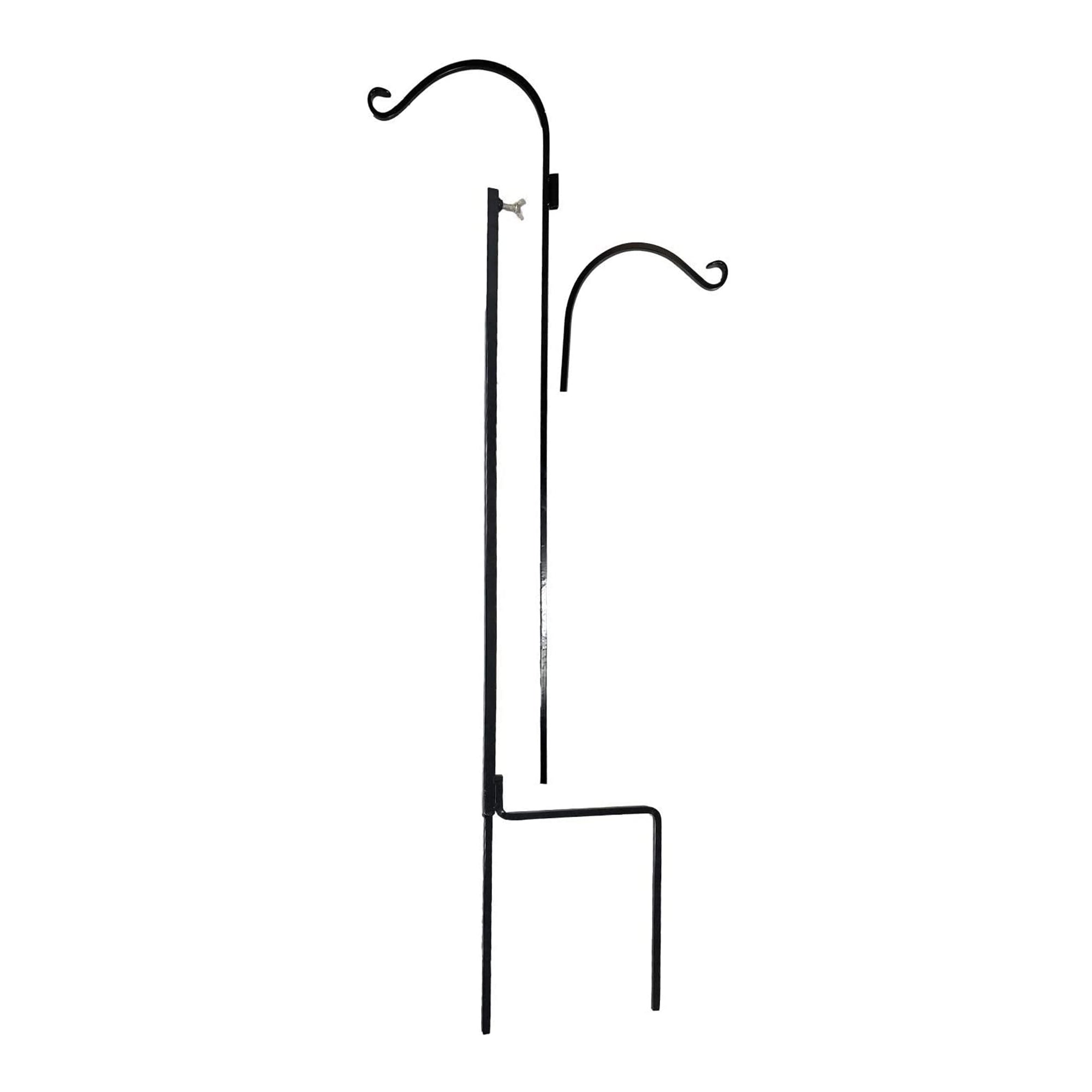 Ashman Premium Steel Ground Stake Shepherd's Hook 65 Inch Dual Sided (Open Box) - VMInnovations