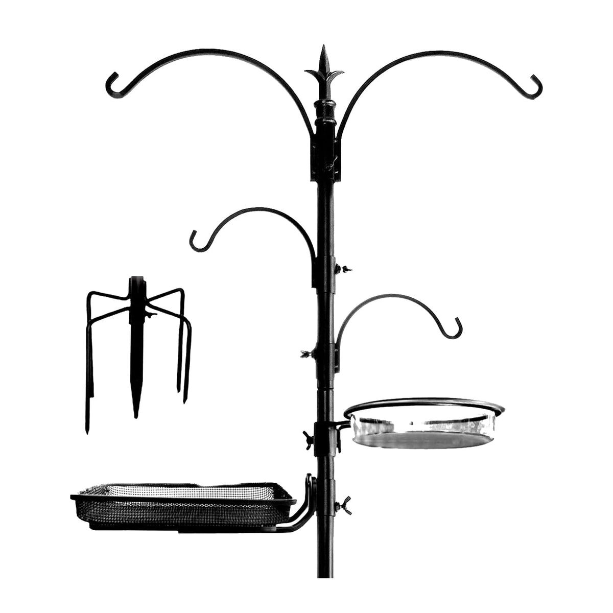 Ashman Premium Bird Feeding Station & Birdbath Kit, 92in Tall (For Parts)