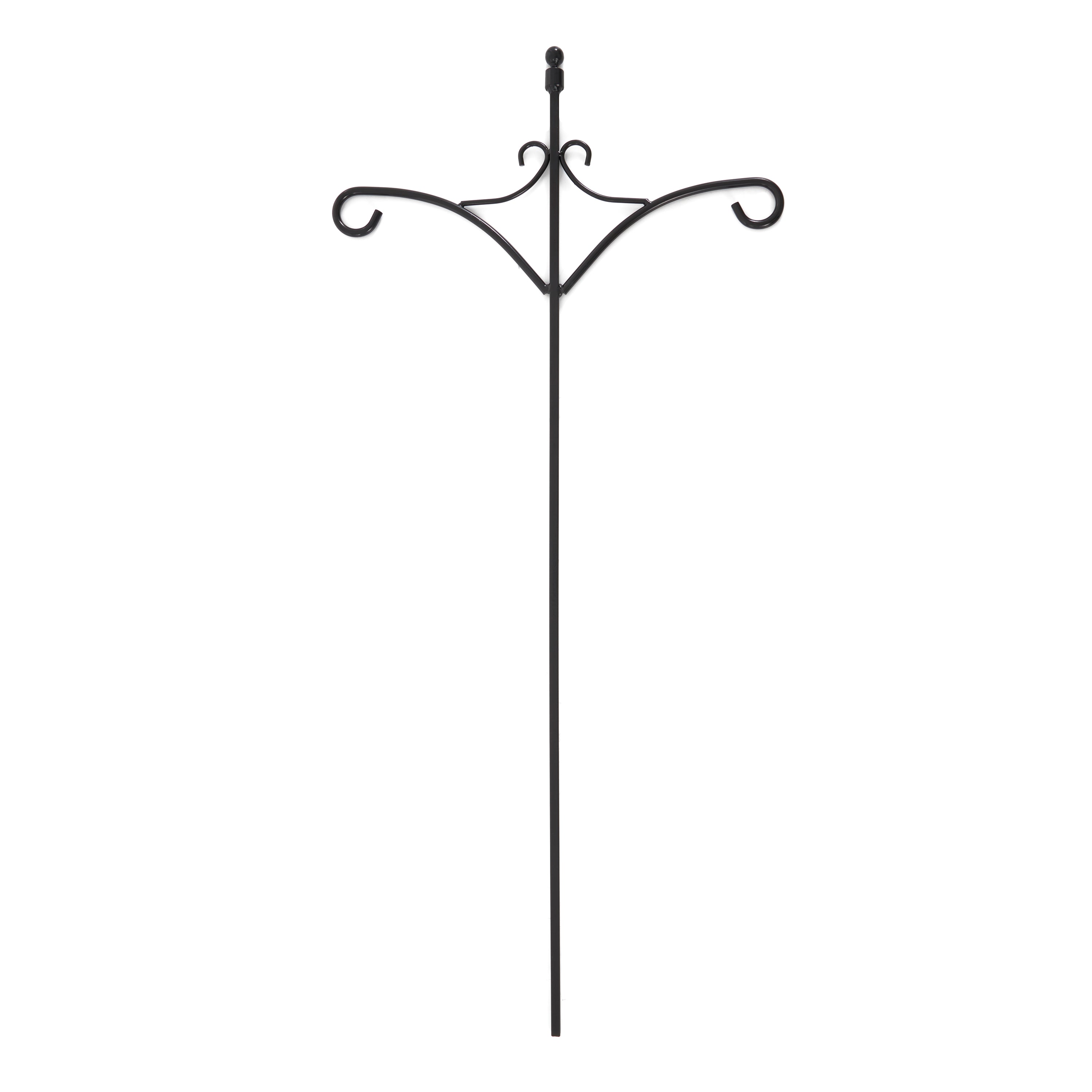 Ashman Adjustable Steel Ground Shepard's Hook 91 In 2 Sided, Blk, 1 Pack (Used) - VMInnovations