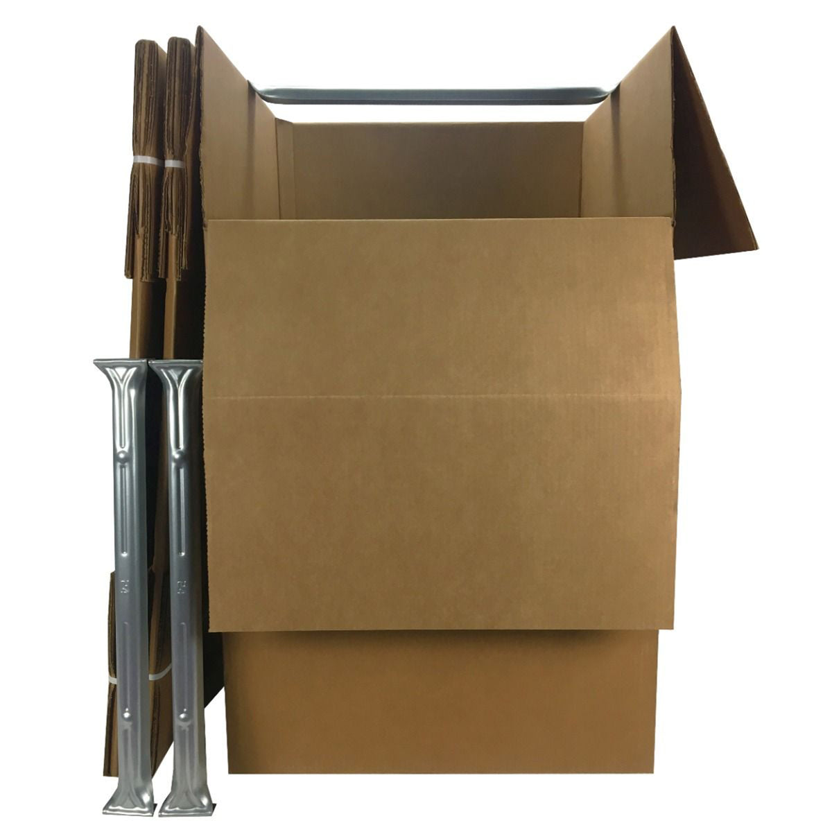 uBoxes Shorty Wardrobe Boxes 20x20x34" Boxes w/ Hanging Bars, 3 Pack (Open Box)