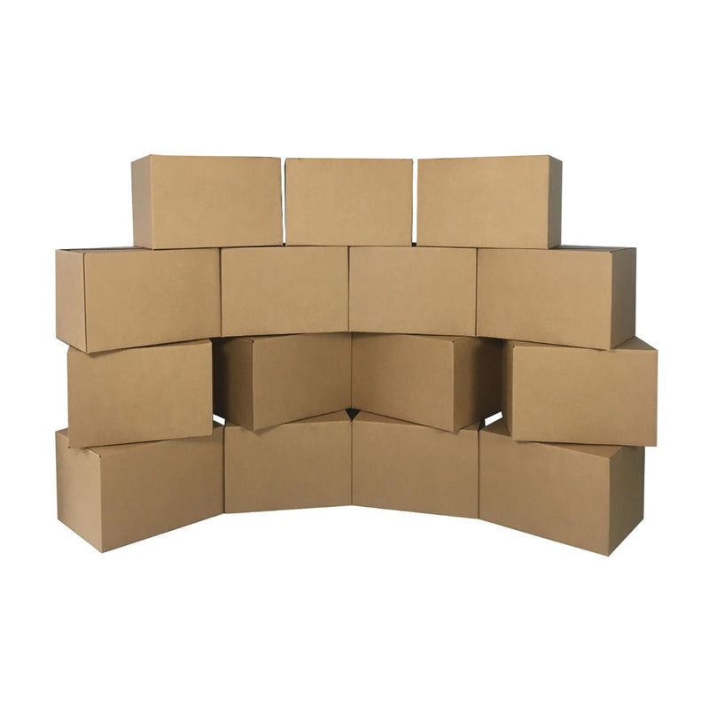 uBoxes 18 x 14 x 12 Inch Medium Sized Sturdy Cardboard Moving Box, (15 Pack)