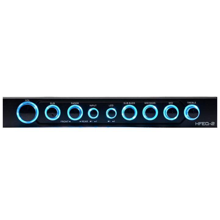 Hifonics HFEQ-2 Universal Pre Amp Car Radio Equalizer with Mount Hardware, Black - VMInnovations