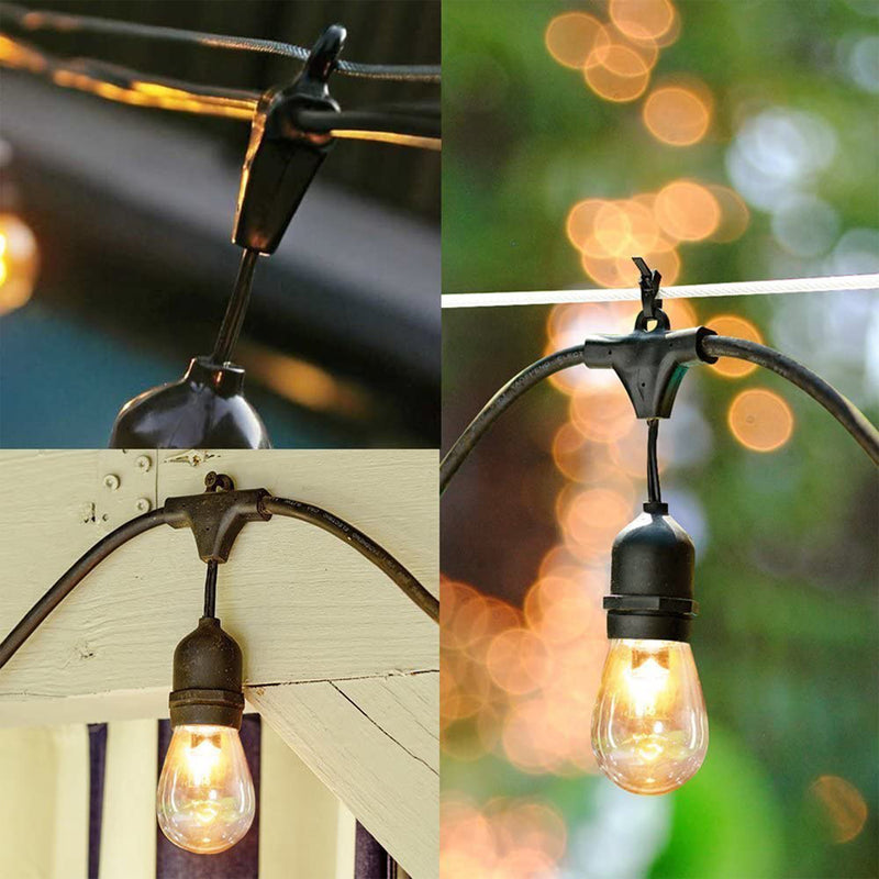 Banord 48 Foot Shatterproof Edison Bulb String Lights for Outdoor Use (3 Pack)