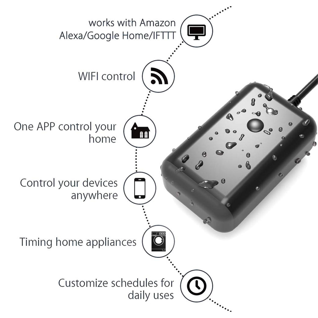 Banord Smart WiFi Dimmer Plug for LED and Incandescent String Lights (Open Box) - VMInnovations