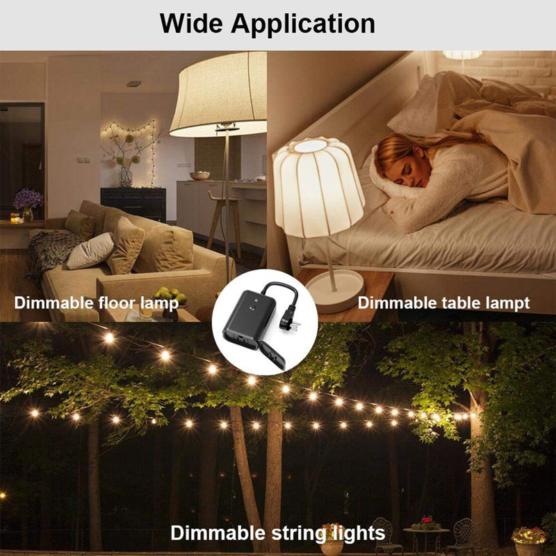 Banord Smart WiFi Dimmer Plug for LED and Incandescent String Lights (2 Pack)