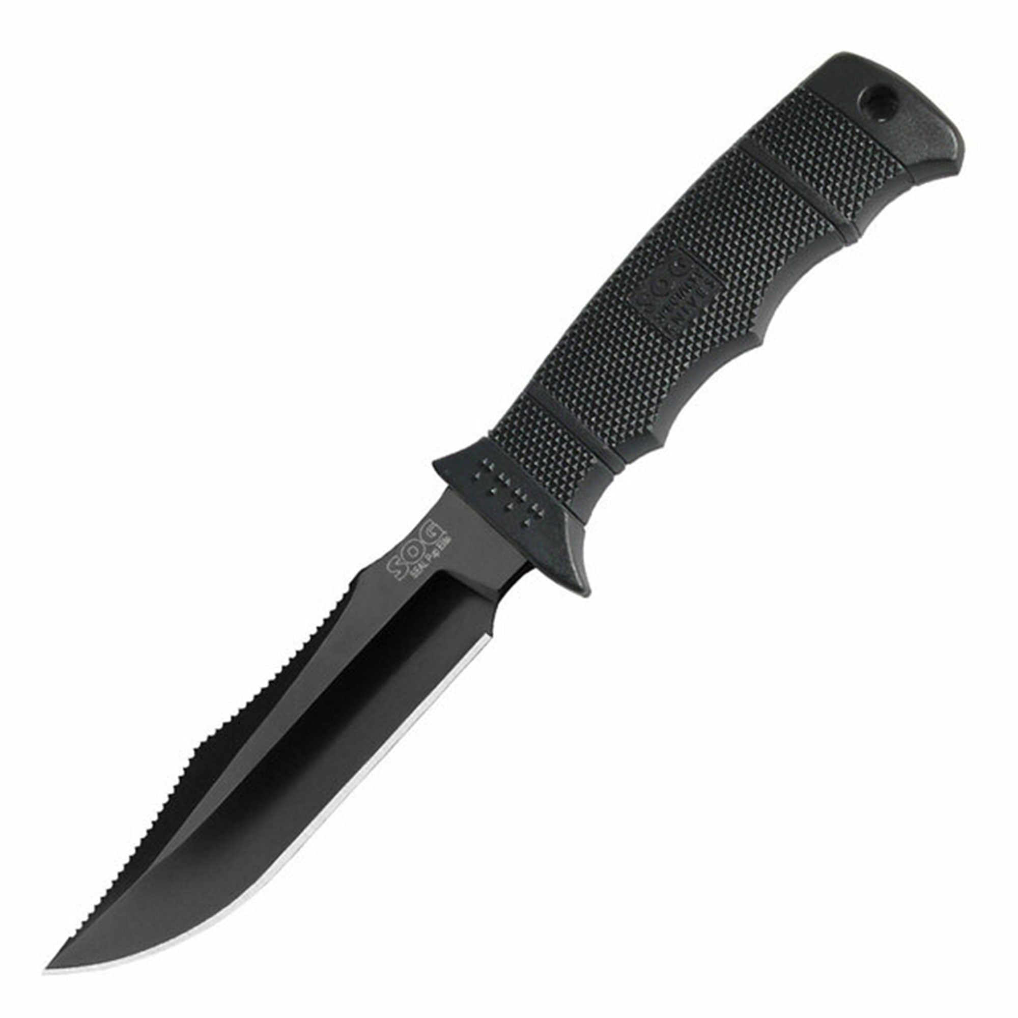 SOG Seal Pup Elite 4.85 Inch Survival Tactical Knife w/ Kydex Sheath, Black TiNi - VMInnovations