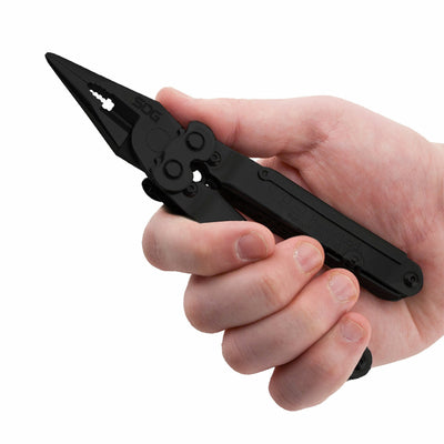 SOG PowerLock Stainless Steel Folding Knife 18 Tool Multi Tool Pliers, Black