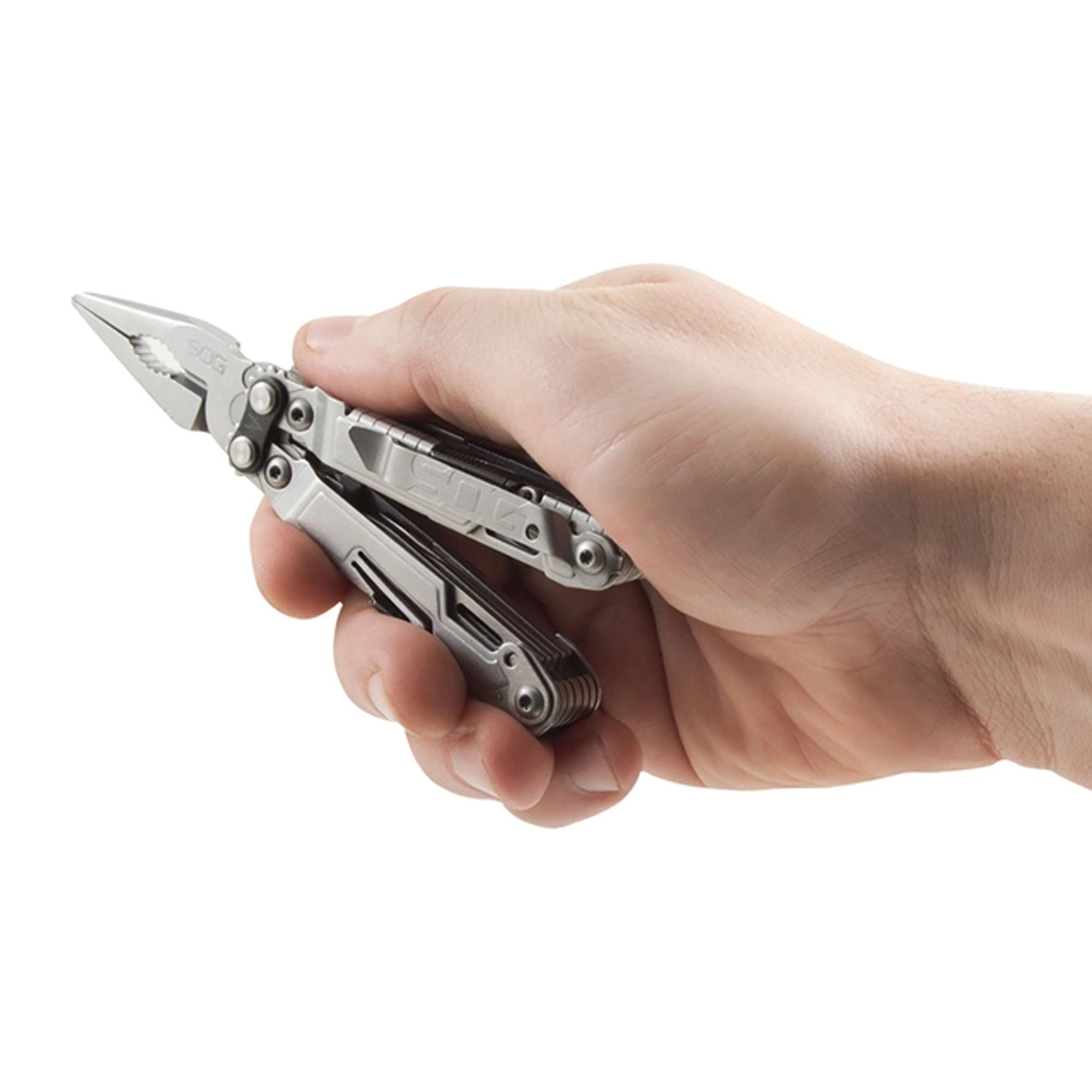 SOG PowerPint Stainless Steel Folding 18 Multi Purpose Pocket EDC Tool, Silver - VMInnovations