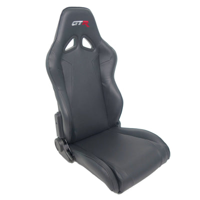 GTR Simulator Racing Game Frame w/ GTS-F Simulation Gaming Chair, Midnight Black