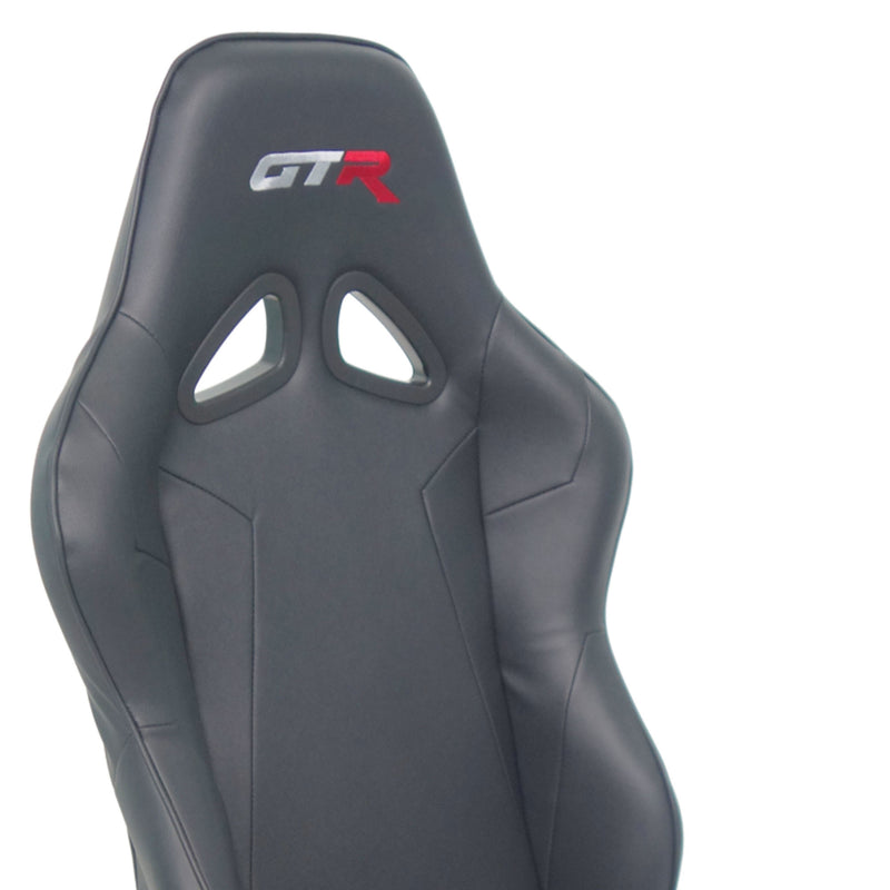 GTR Simulator Racing Gaming Cockpit with Simulation Gaming Chair, Midnight Black