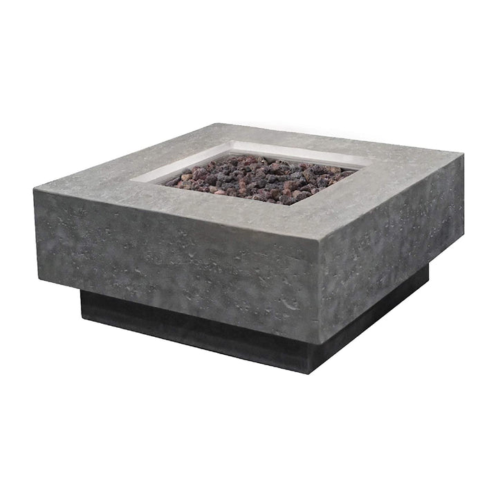 Elementi Manhattan 36" Concrete Outdoor 45,000 BTU Liquid Propane Fire Pit Table - VMInnovations