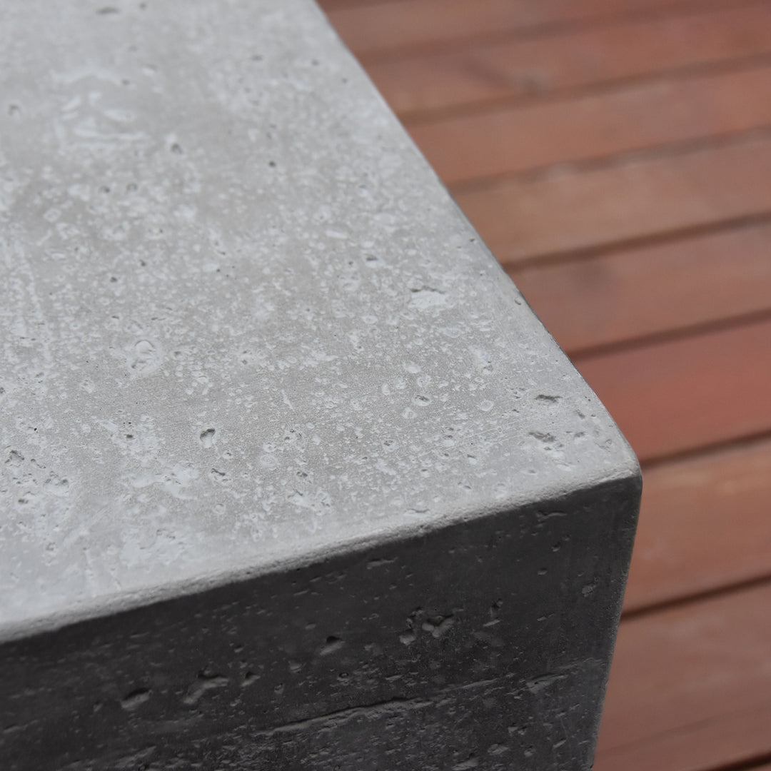 Elementi Manhattan 36" Concrete Outdoor 45,000 BTU Liquid Propane Fire Pit Table - VMInnovations