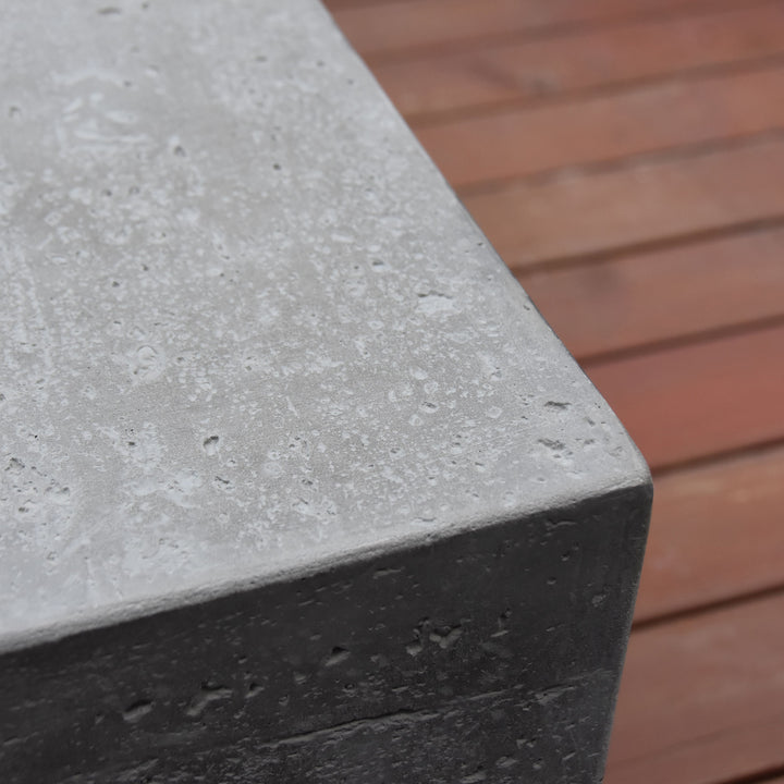 Elementi Manhattan 36" Concrete Outdoor 45,000 BTU Liquid Propane Fire Pit Table - VMInnovations