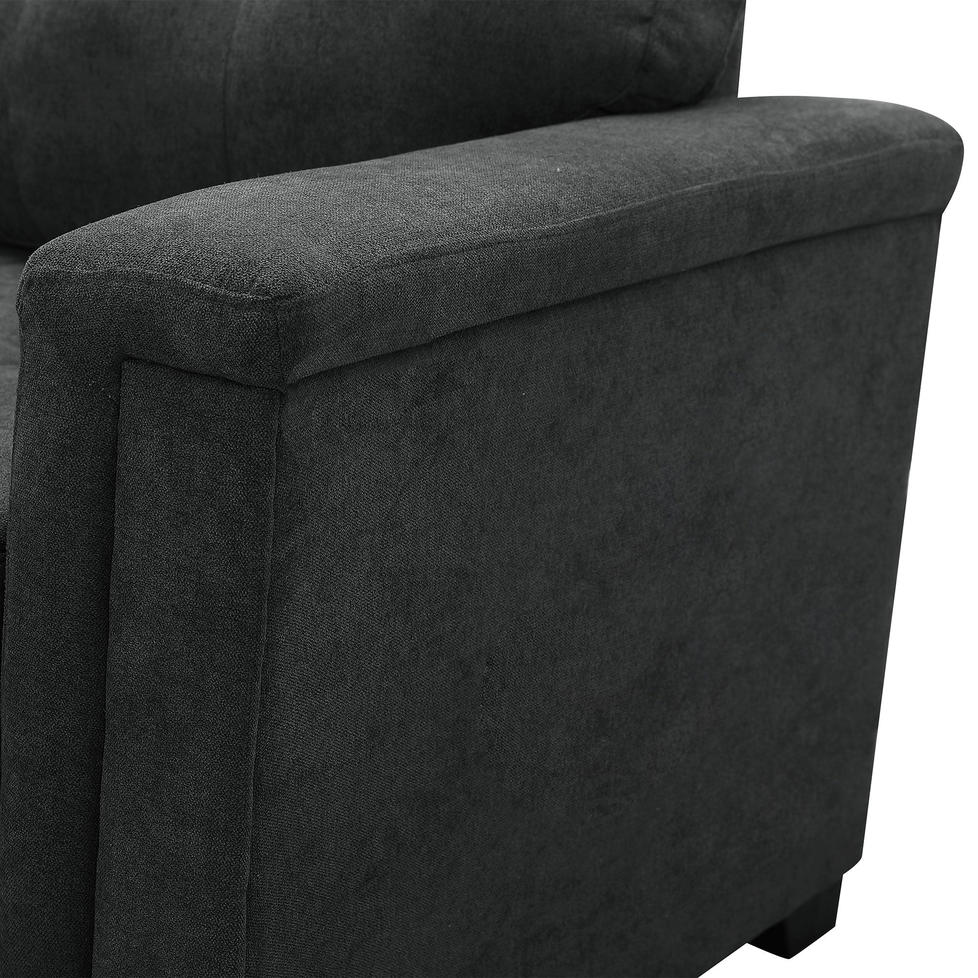 Lilola Home Ashlyn Contemporary Upholstered Sectional Sofa Sleeper (Open Box)