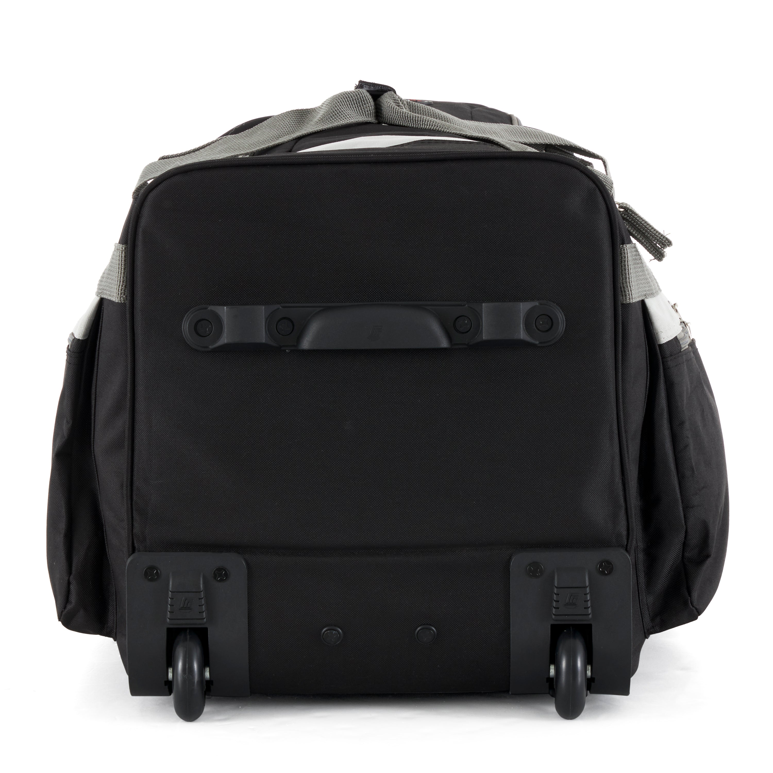Olympia 26 Inch 8 Pocket U Shape Rolling Duffel Bag w/ Retractable Handle, Black - VMInnovations