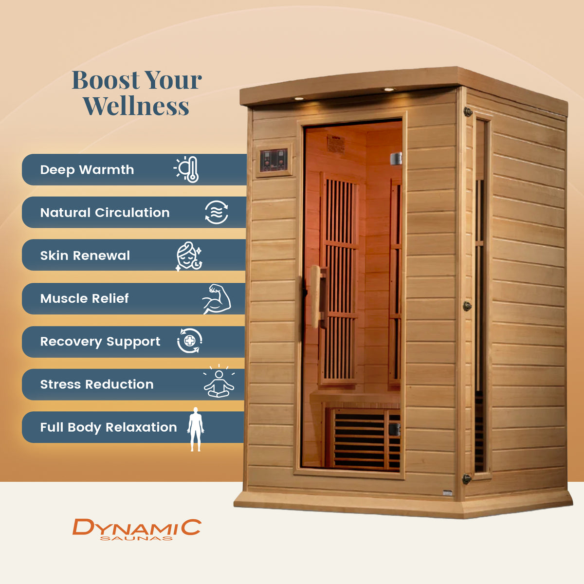 Toulouse 2 Person Infrared Sauna w/Speakers, Canadian Hemlock (Open Box)