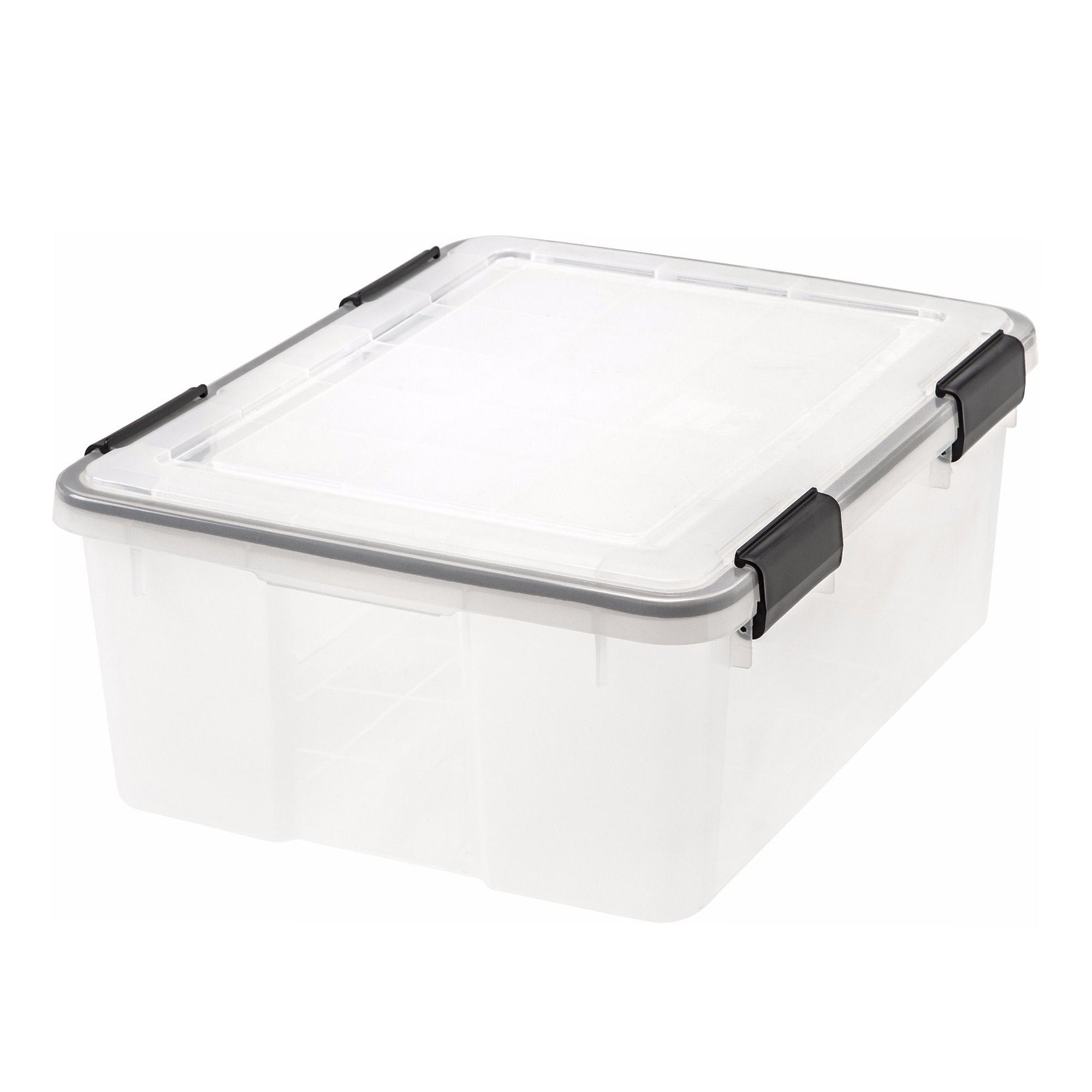 IRIS USA 30.6qt Clear Plastic Weathertight Plastic Storage Container (18 Pack)