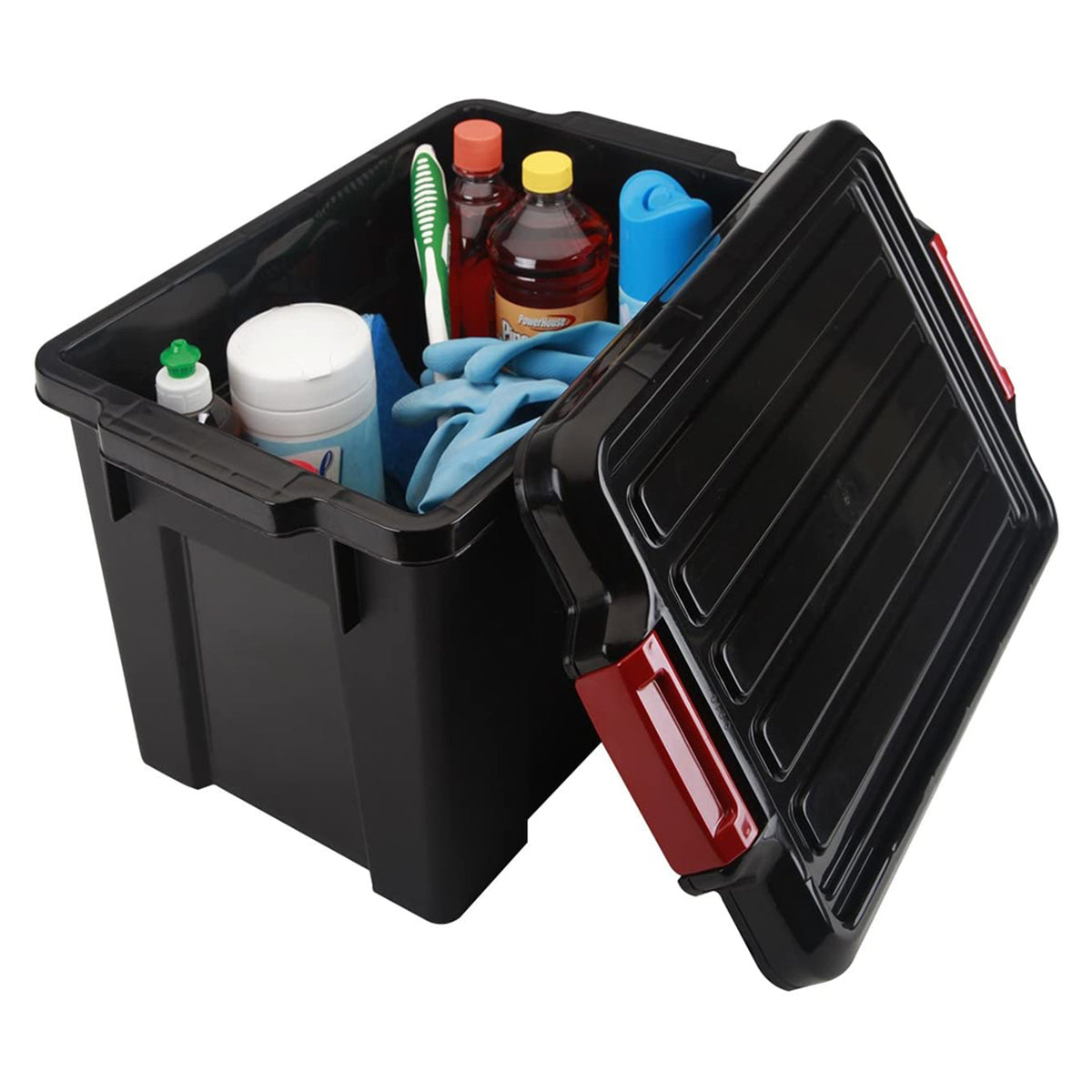 IRIS USA 21 Quart Heavy Duty Latching Storage Totes w/Reinforced Lids (12 Pack)
