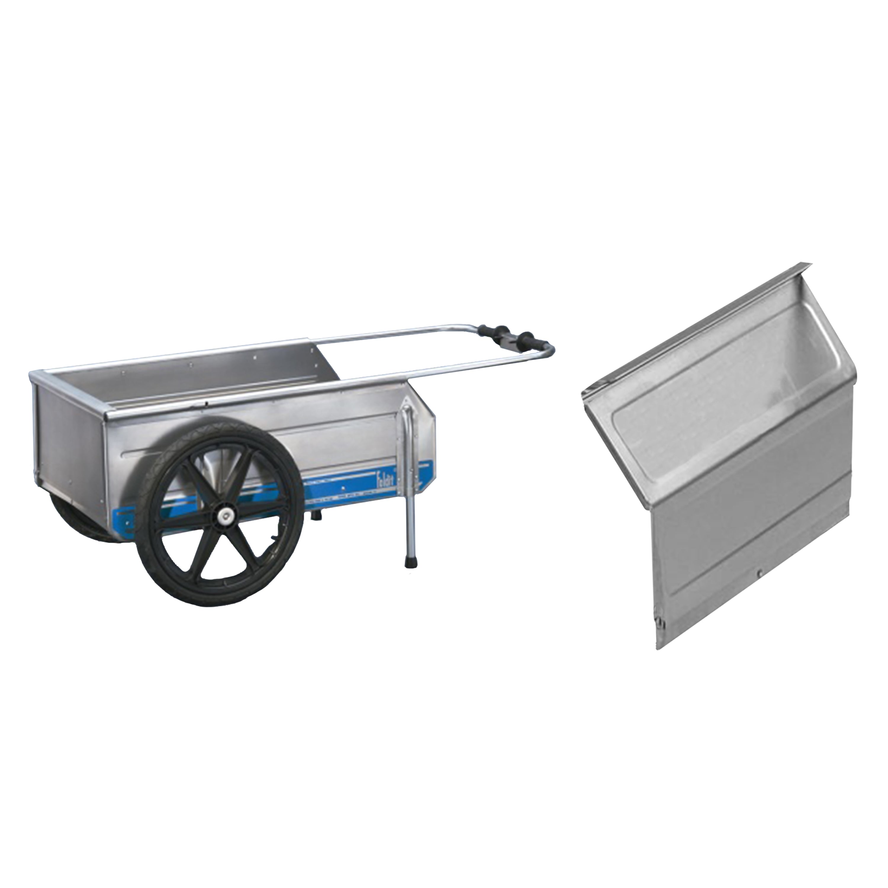 Tipke Manufacturing Company Foldit Folding Cart, Blue Stripe with Rear Gate - VMInnovations