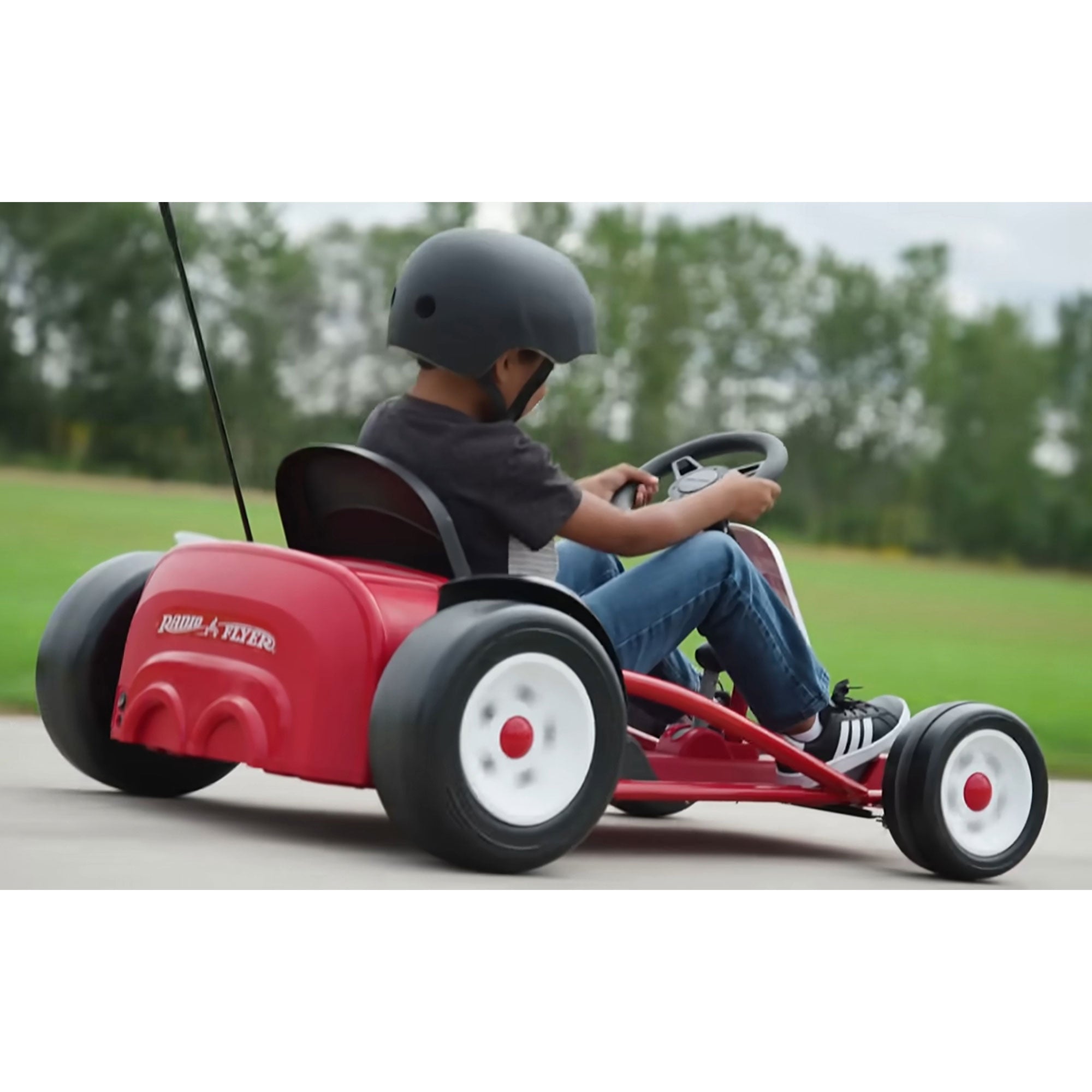 Battery-Powered Adjustable Kids Ultimate Outdoor Go-Kart, Red (Used) - VMInnovations