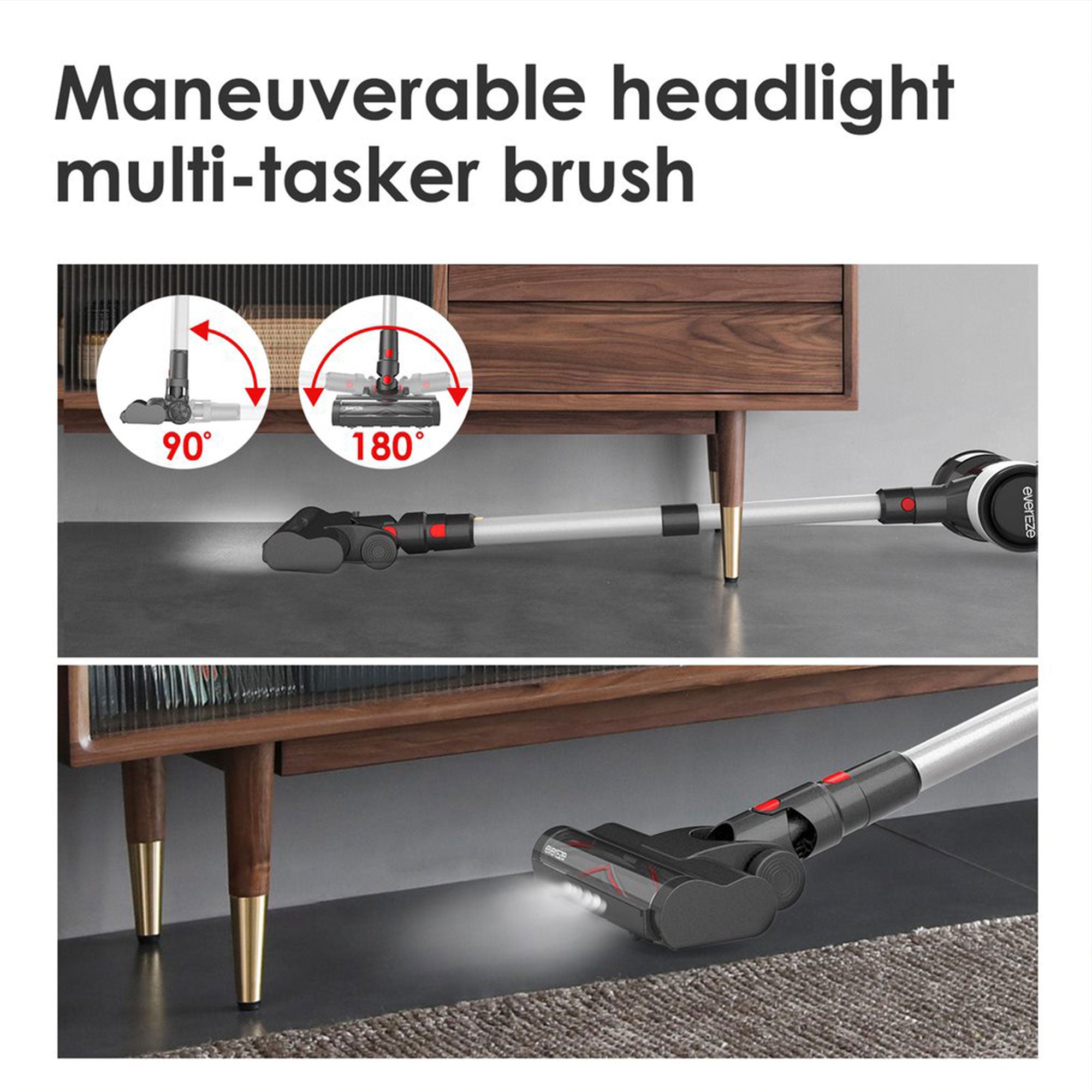 Evereze Cordless Vacuum with 45 Minute Runtime and 1.1 Qt Dust Cup (Open Box) - VMInnovations