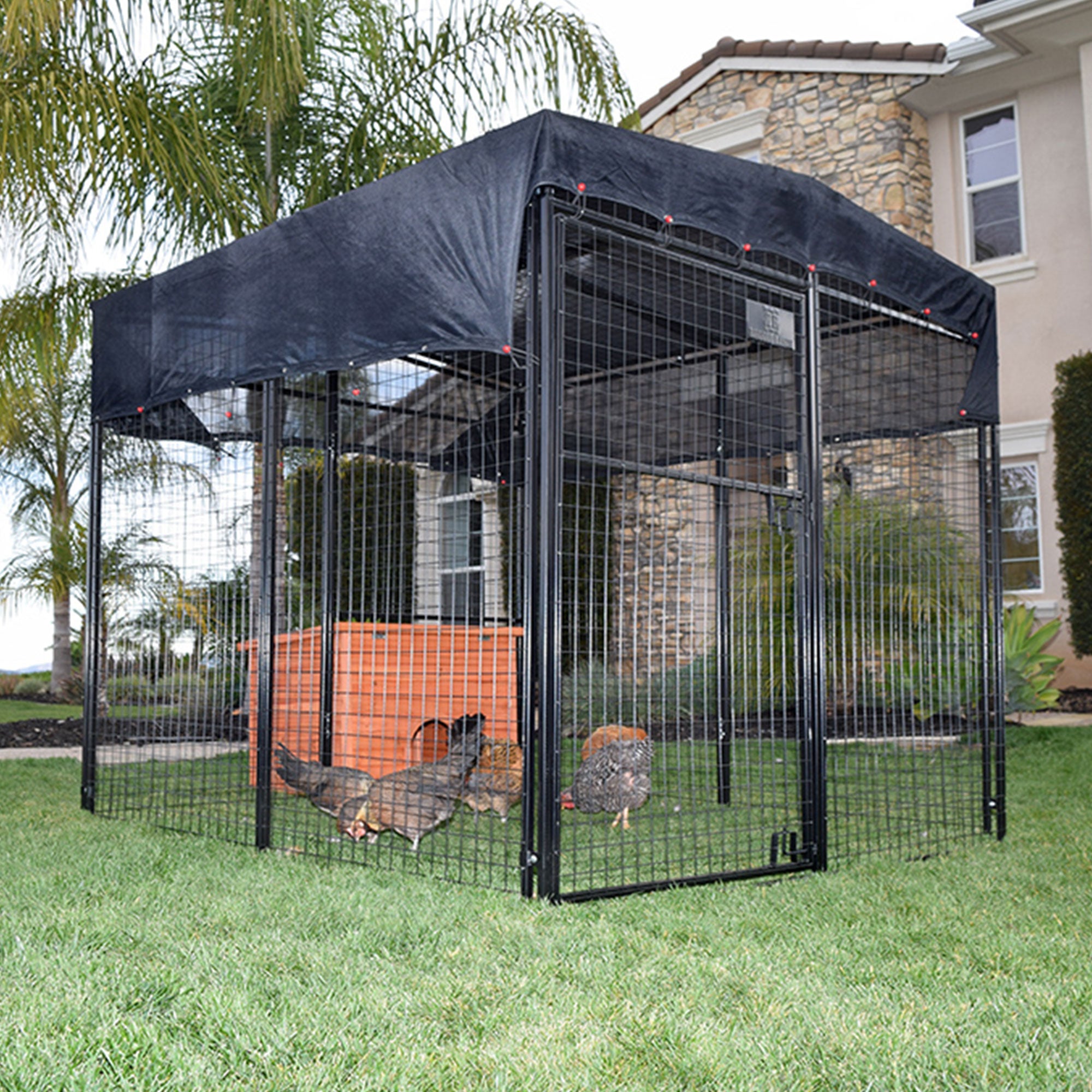 Rugged Ranch Products 6.3 Foot Universal Walk In Pen with Double Latch Entry - VMInnovations