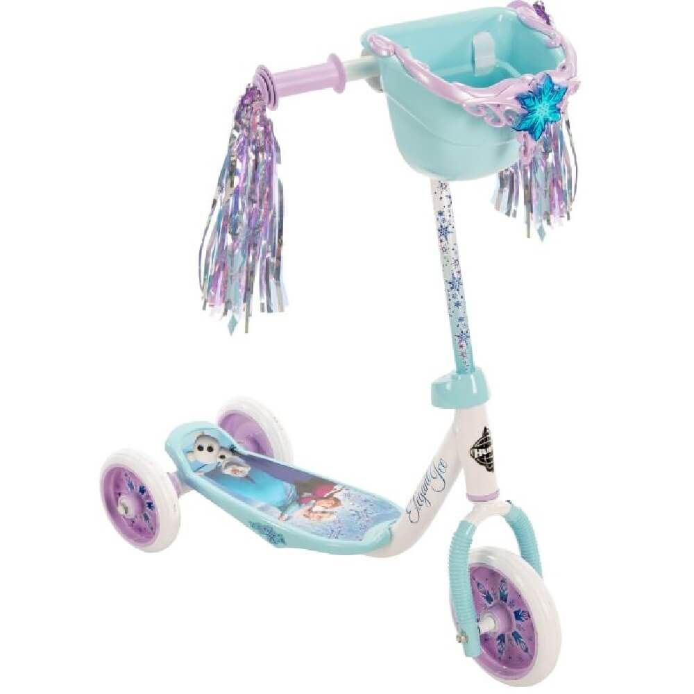 Huffy Wide Deck 3 Wheeled Disney Frozen Girls Scooter for Ages 3+ (Open Box)