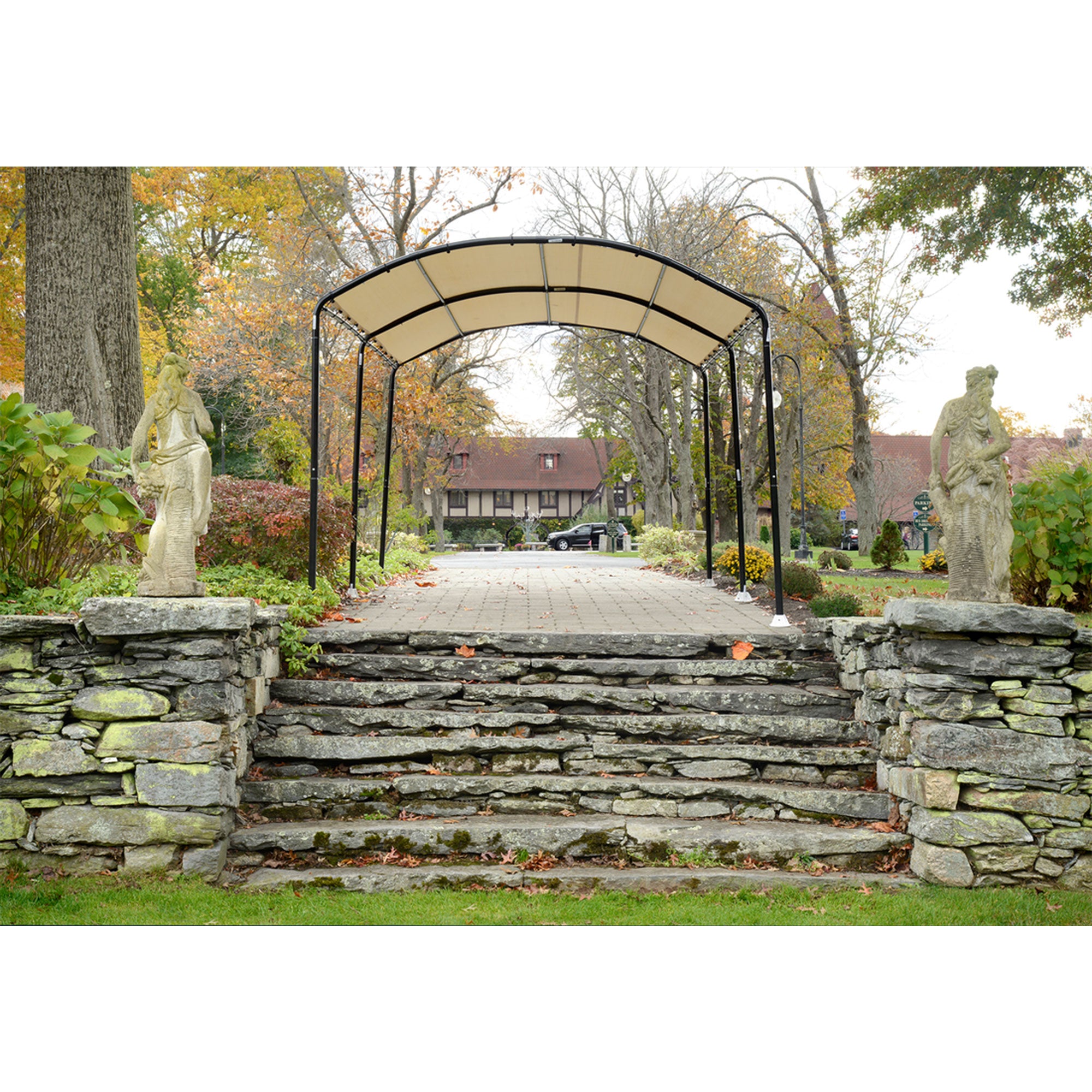 ShelterLogic Outdoor Monarc Waterproof Sun Protectant Gazebo Canopy, Sandstone