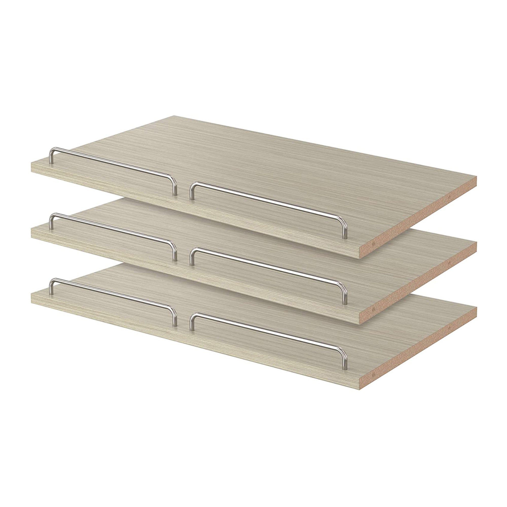 Easy Track Deluxe Dual Tower Closet Shelf Organizer System in Weathered Grey