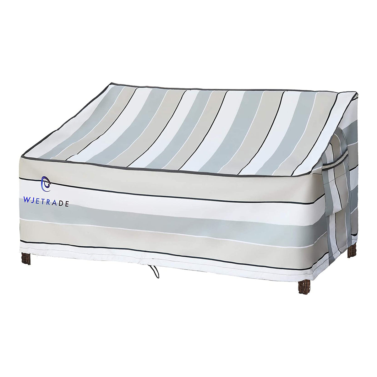 WJ-X3 Patio Couch Waterproof Outdoor 3 Tone Striped Cover, 54 x 38 x 35 Inches