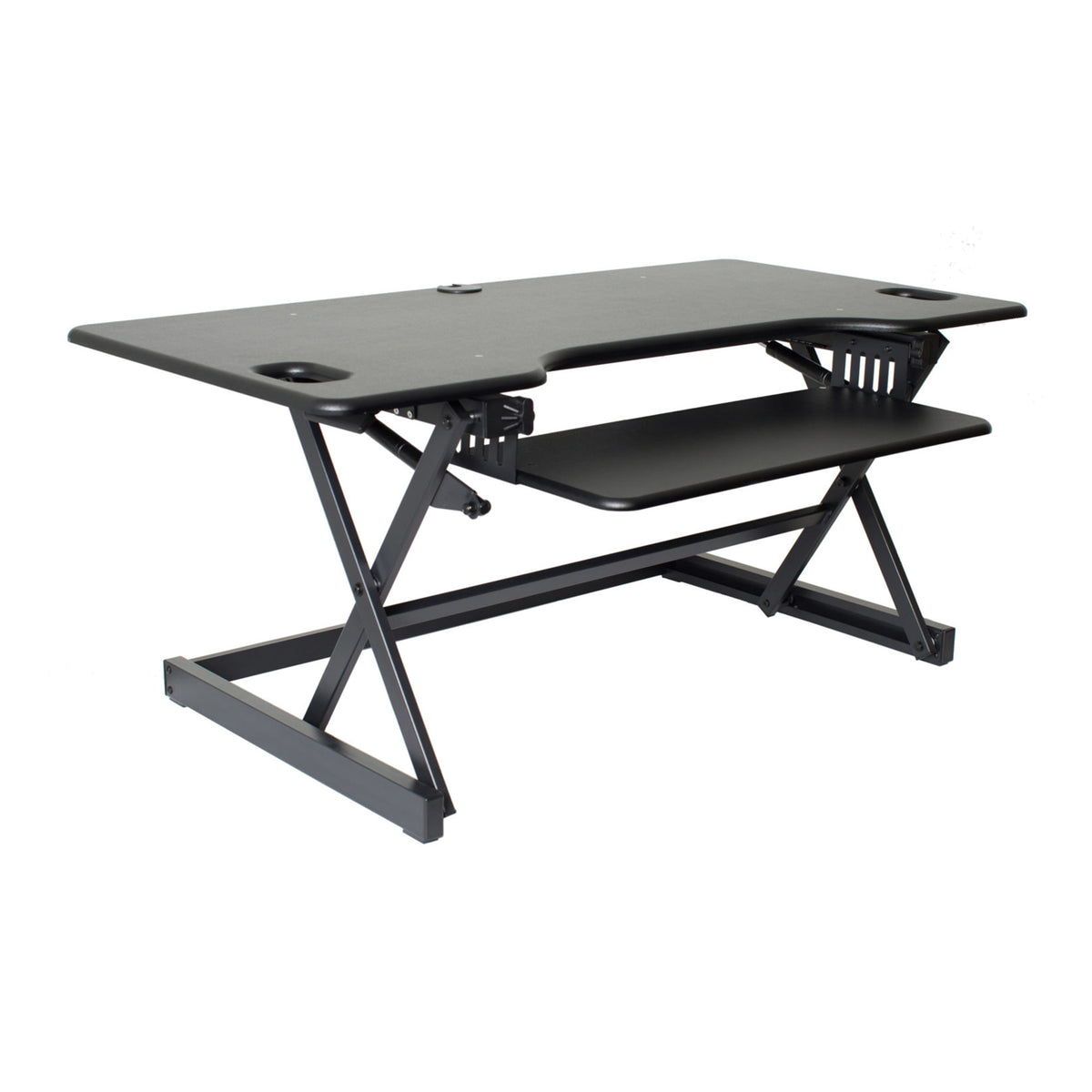 Rocelco Standing Desk Converter 46 Inch Deluxe Adjustable Support Riser, Black