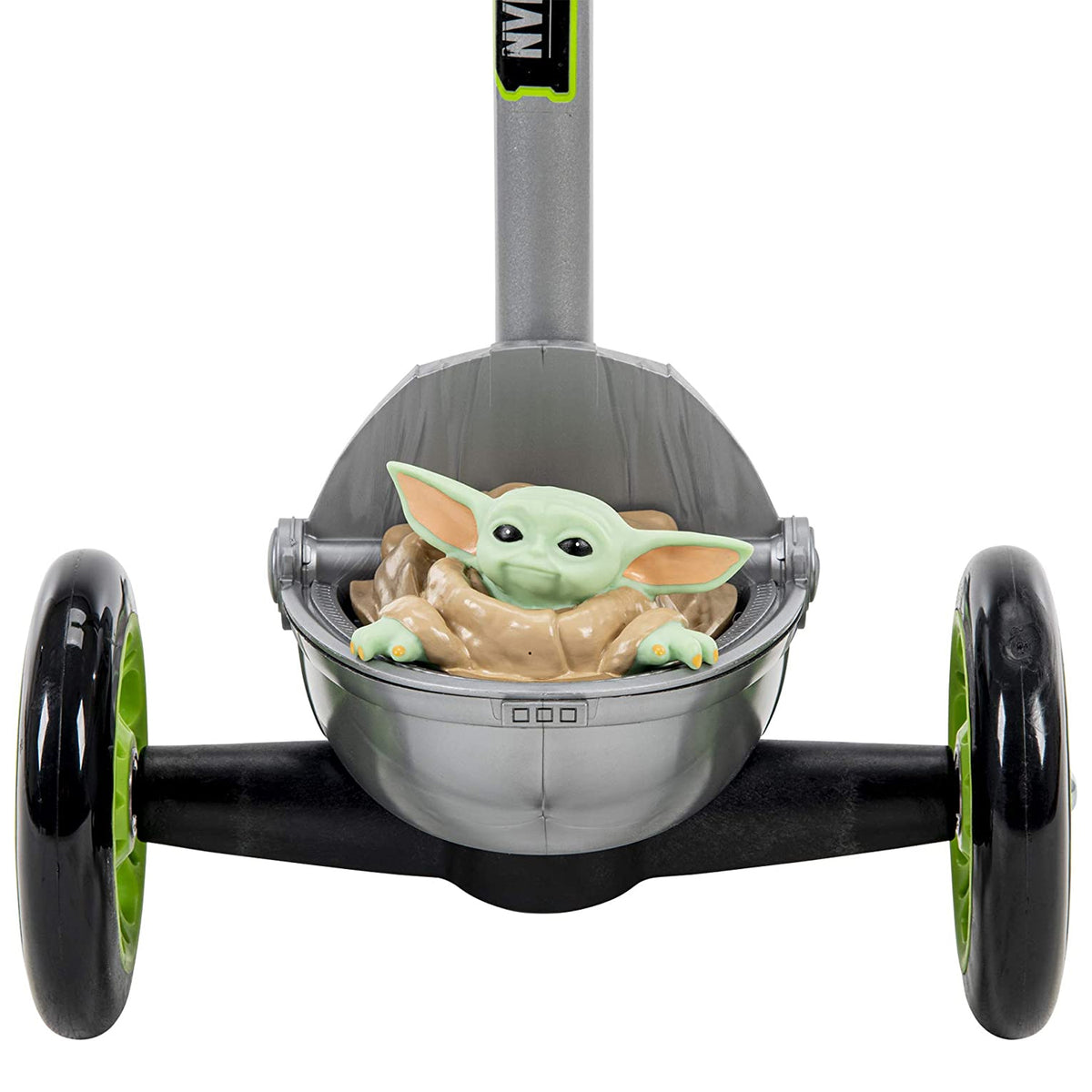 Huffy Kids Ages 3+ Star Wars The Child 3 Wheel Tilt N Turn Steel Scooter, Green