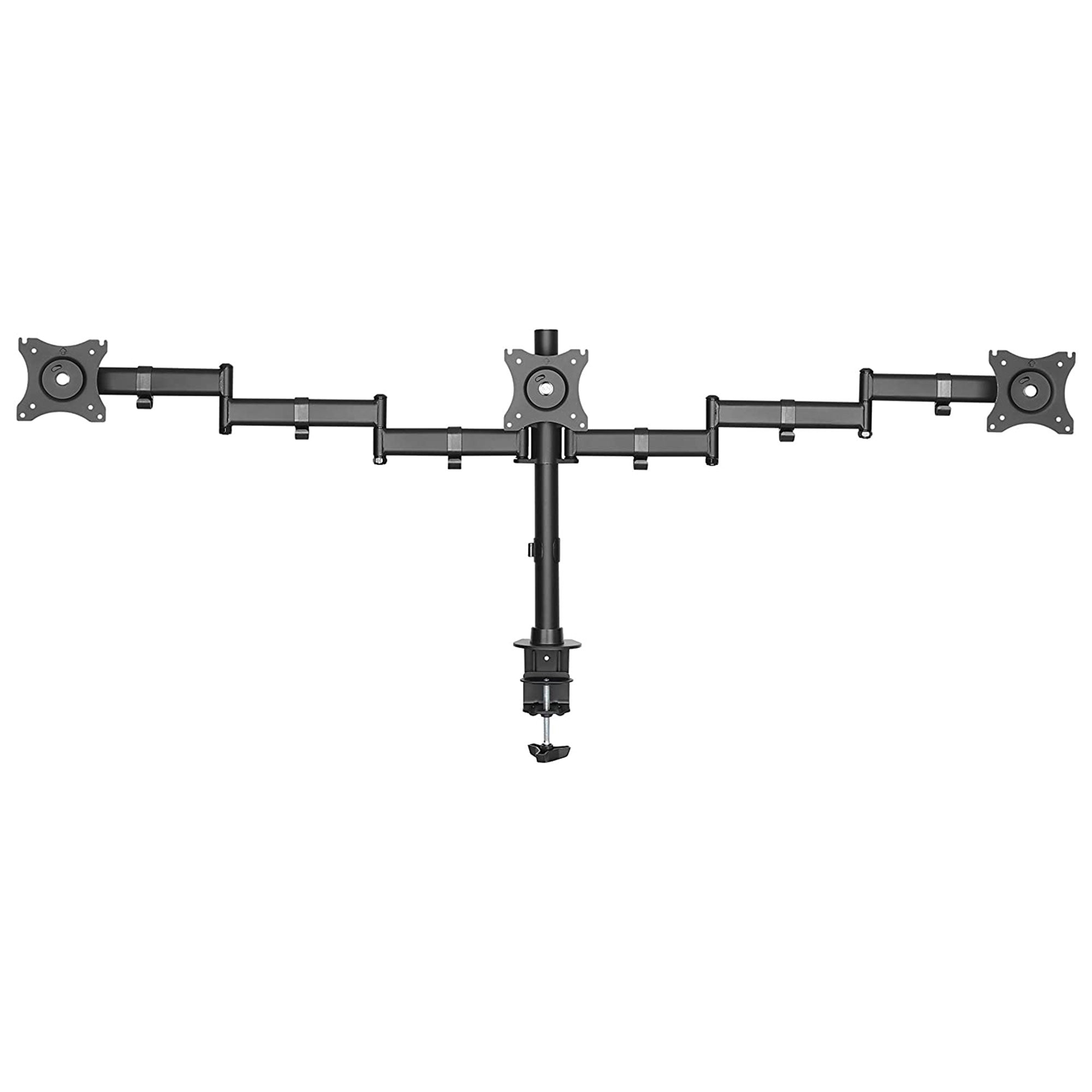Rocelco Premium Adjustable Triple Monitor Desk Mount, Fits 13-27 In LED Screens - VMInnovations