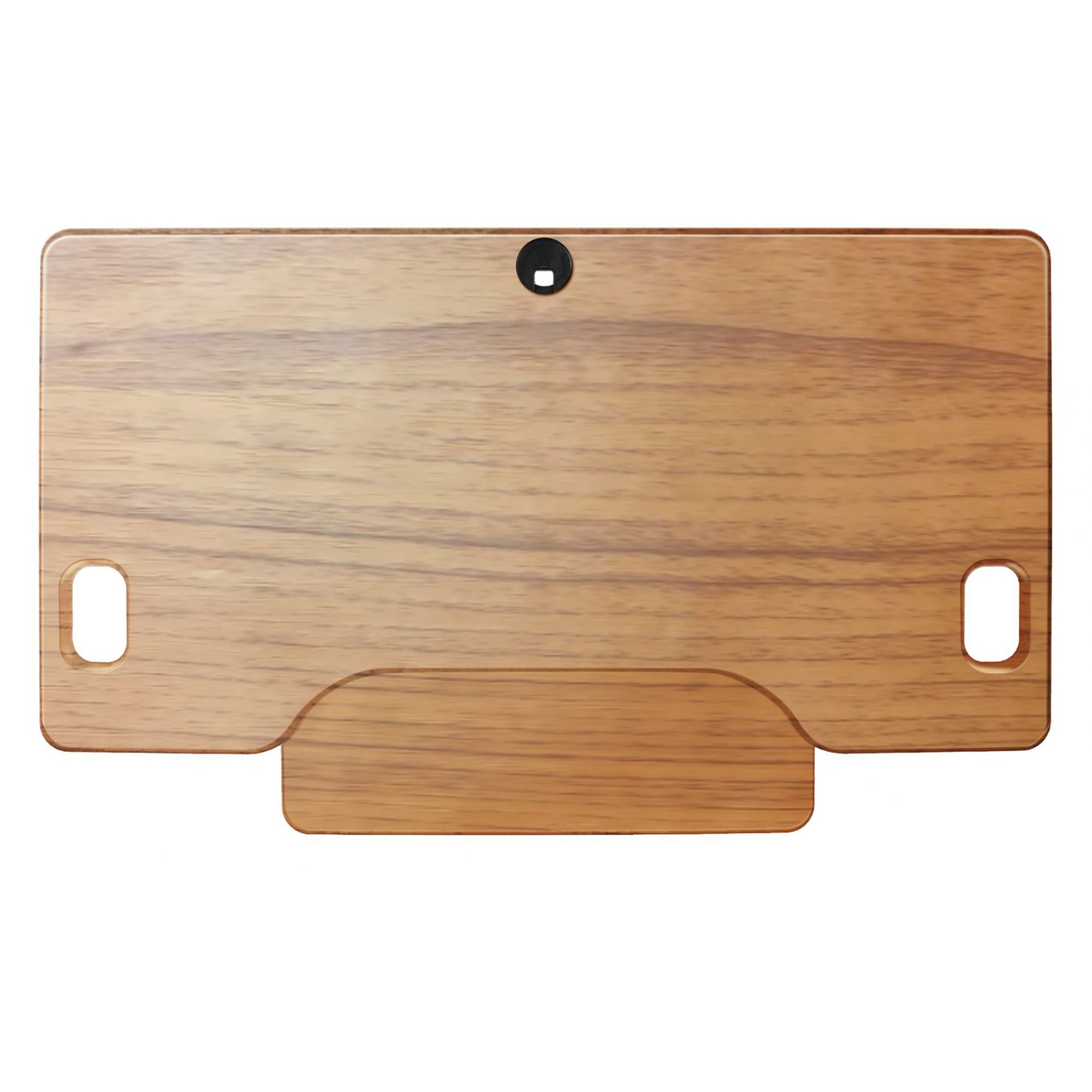 Rocelco 46 In Standing Desk Converter, Teak & Adjustable Dual Monitor Desk Mount - VMInnovations